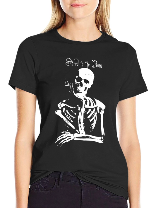 Stoned to the Bone T-Shirt - Skull Skeleton Graphic Tee