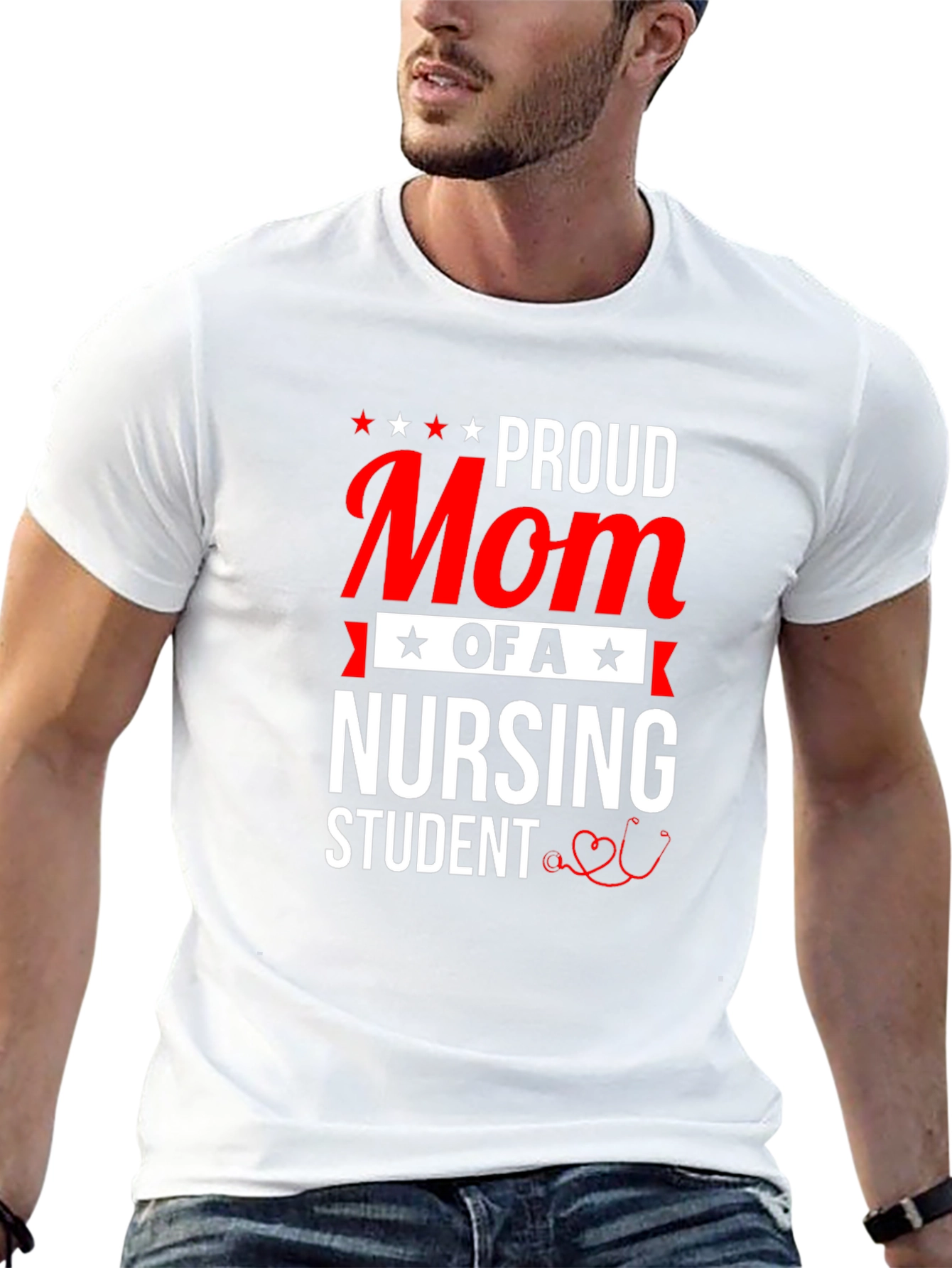 Proud Mom of a Nursing Student Black T-Shirt