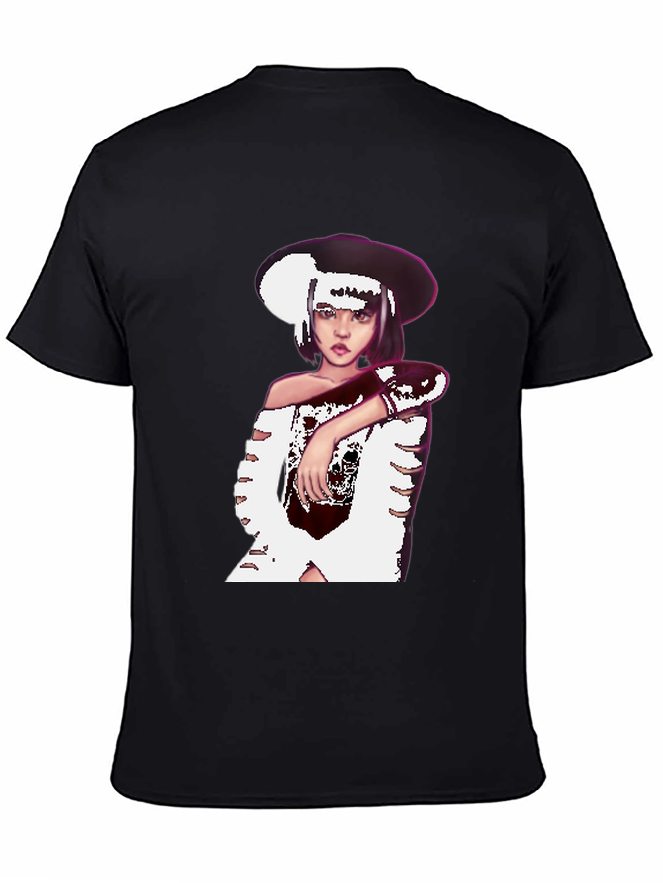 Black T-Shirt with Graphic Print