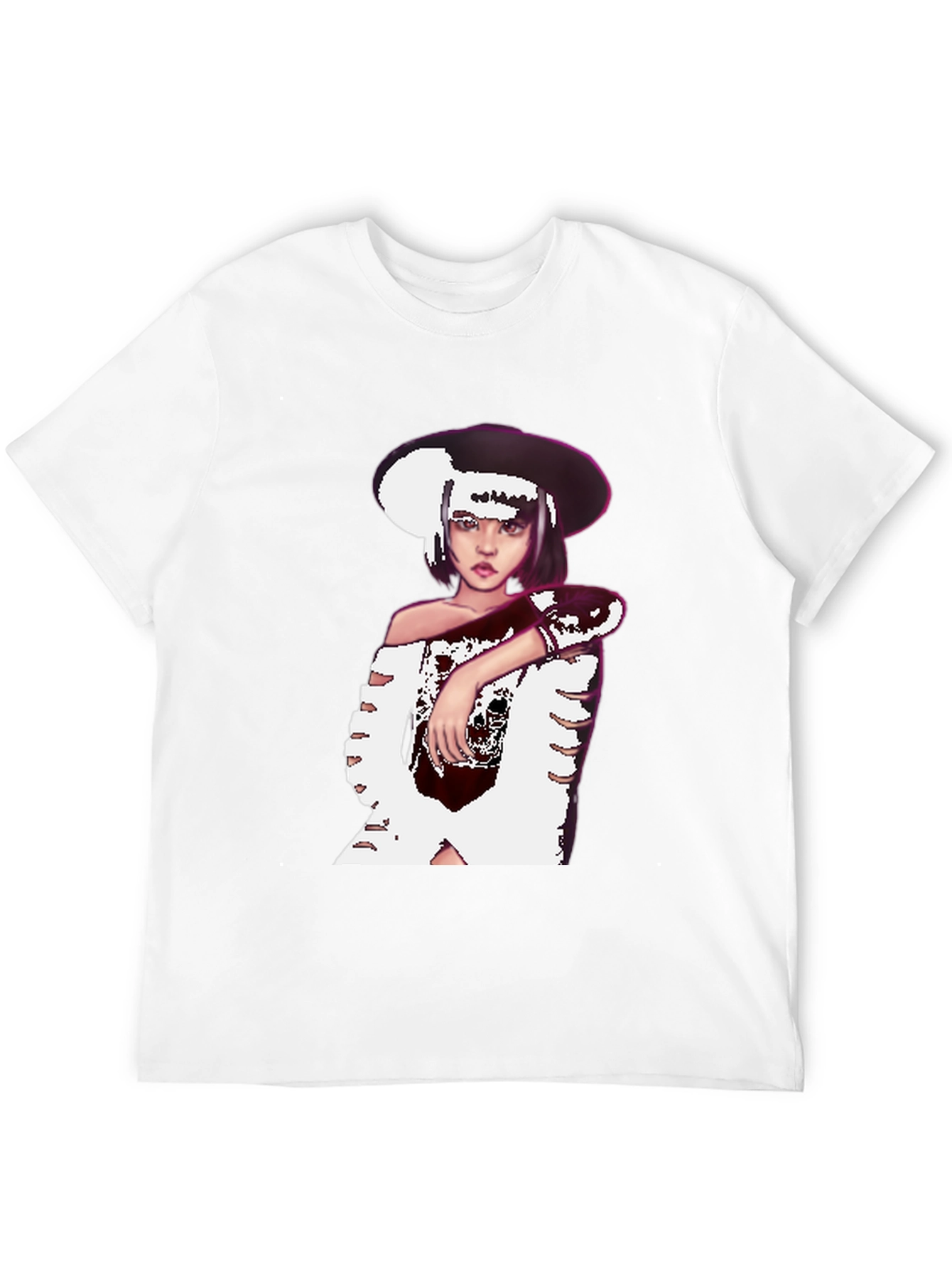 Black T-Shirt with Graphic Print