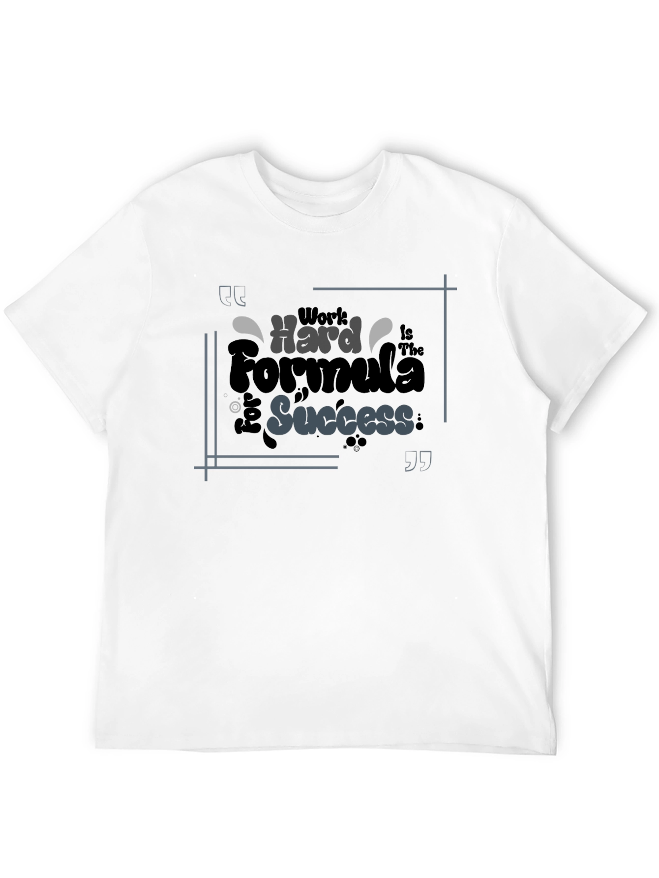 Work Hard Formula Success Black Graphic Tee