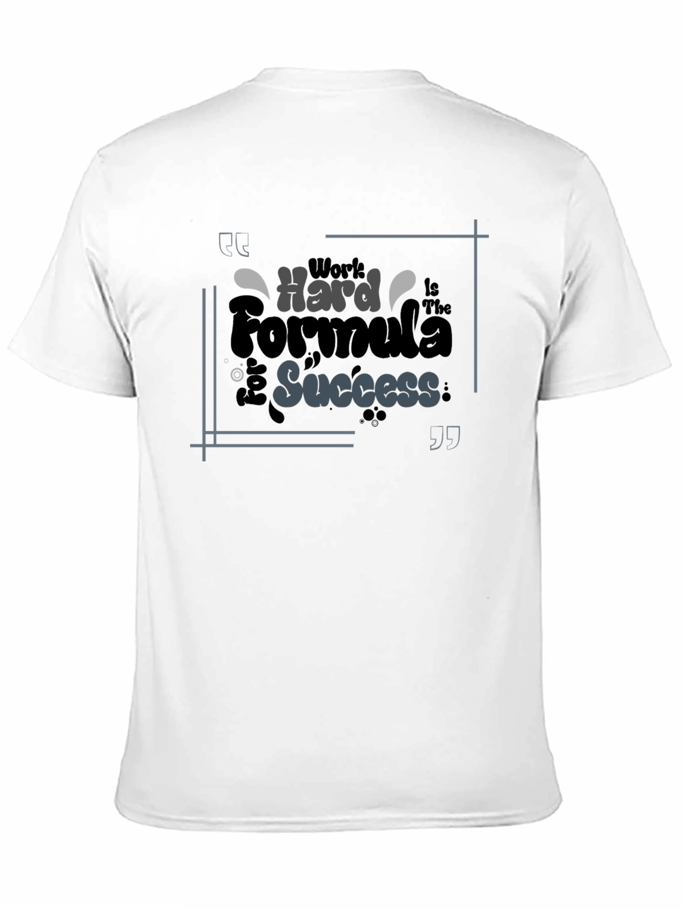 Work Hard Formula Success Black Graphic Tee