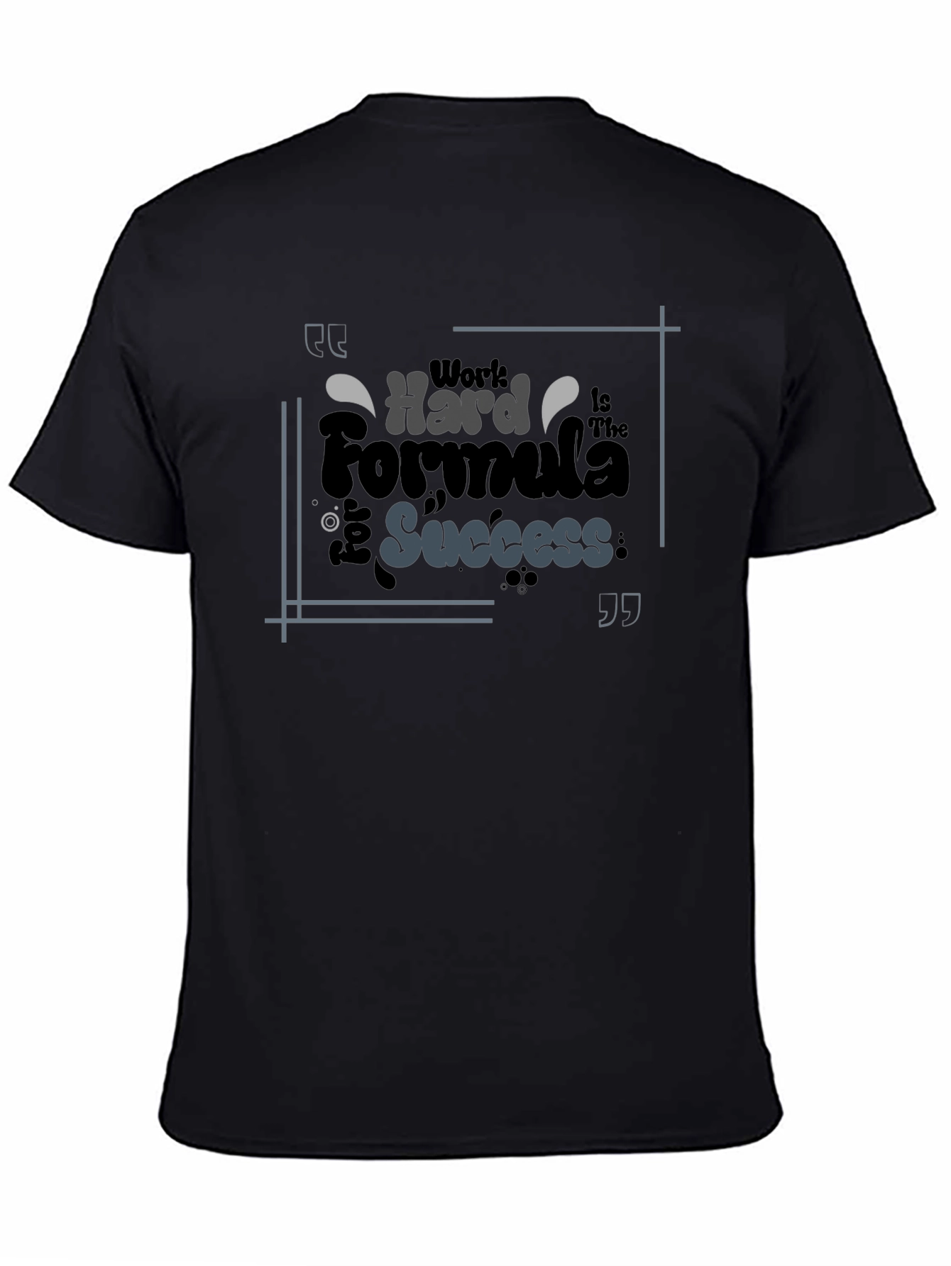 Work Hard Formula Success Black Graphic Tee