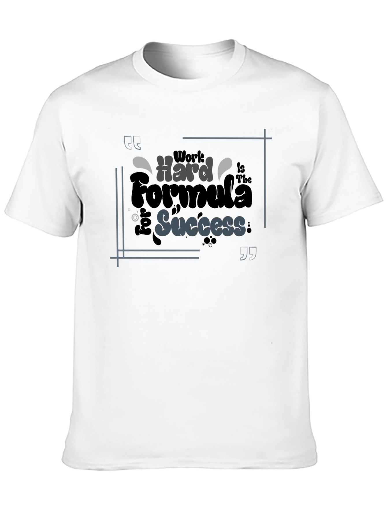 Work Hard Formula Success Black Graphic Tee