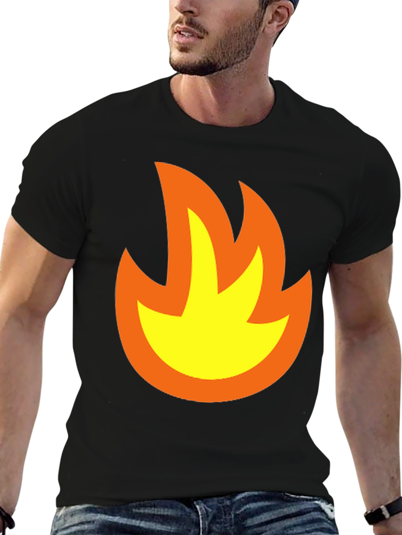 Flame Graphic Black T-Shirt - Bold & Stylish