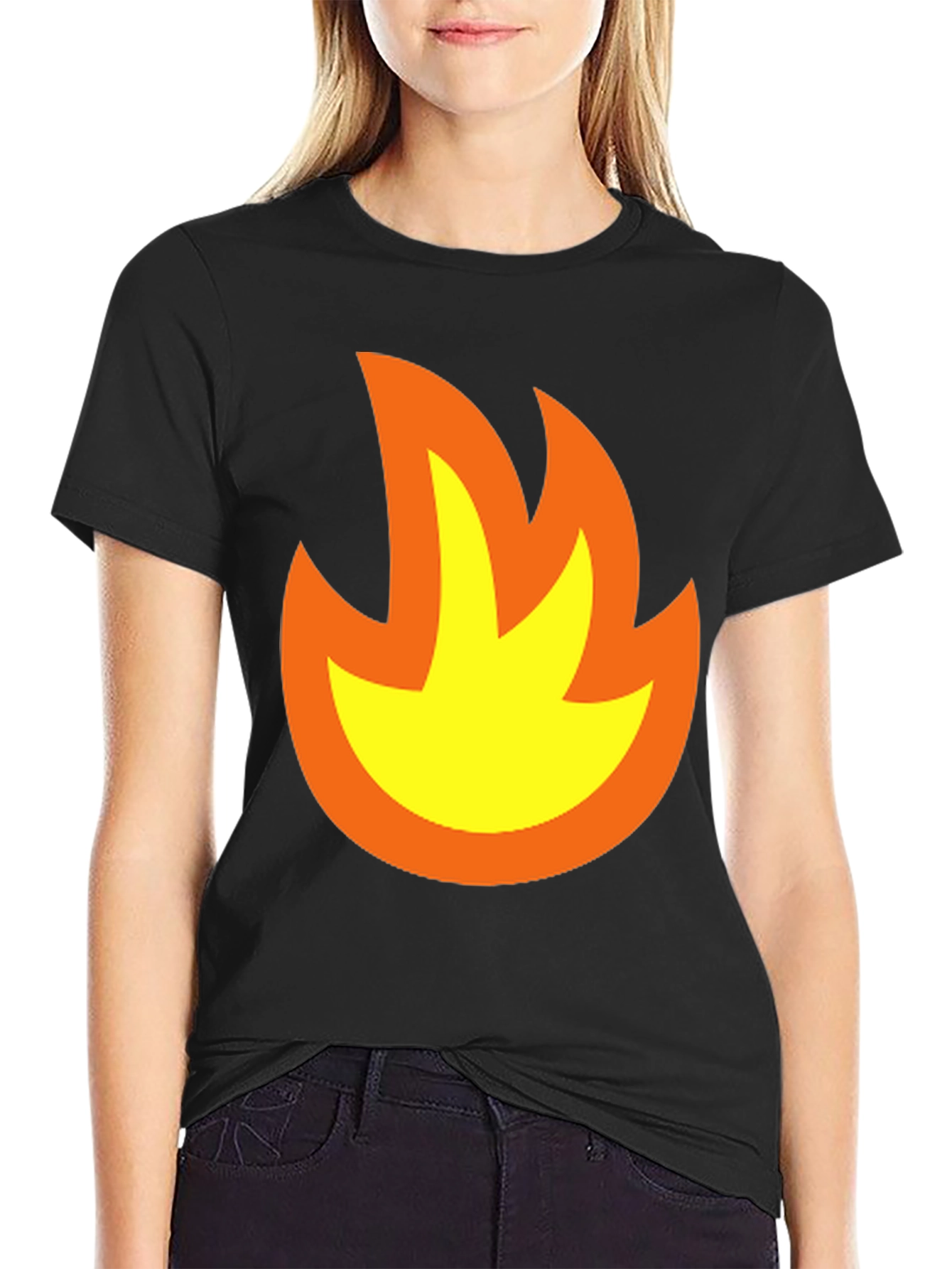Flame Graphic Black T-Shirt - Bold & Stylish