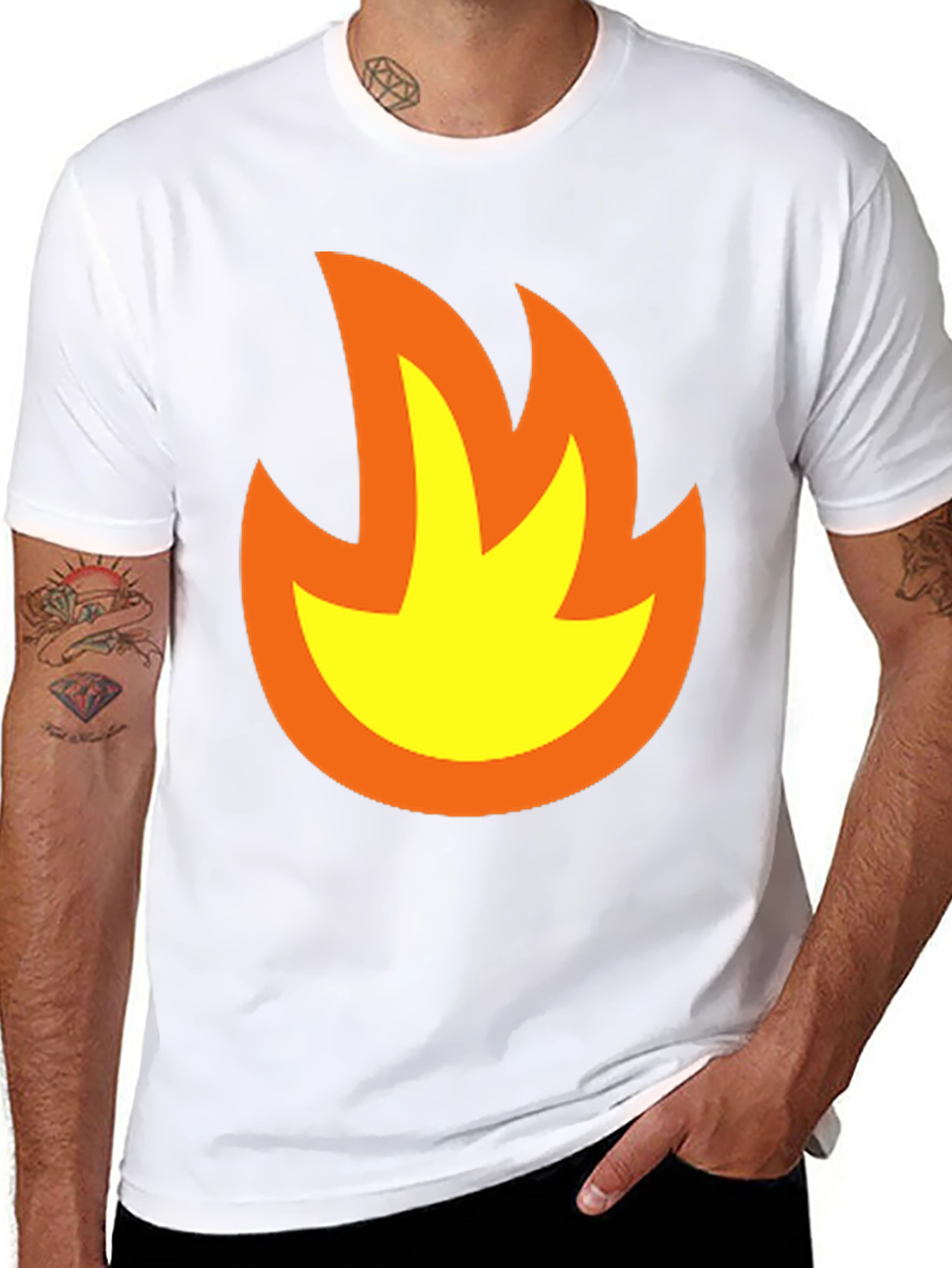 Flame Graphic Black T-Shirt - Bold & Stylish