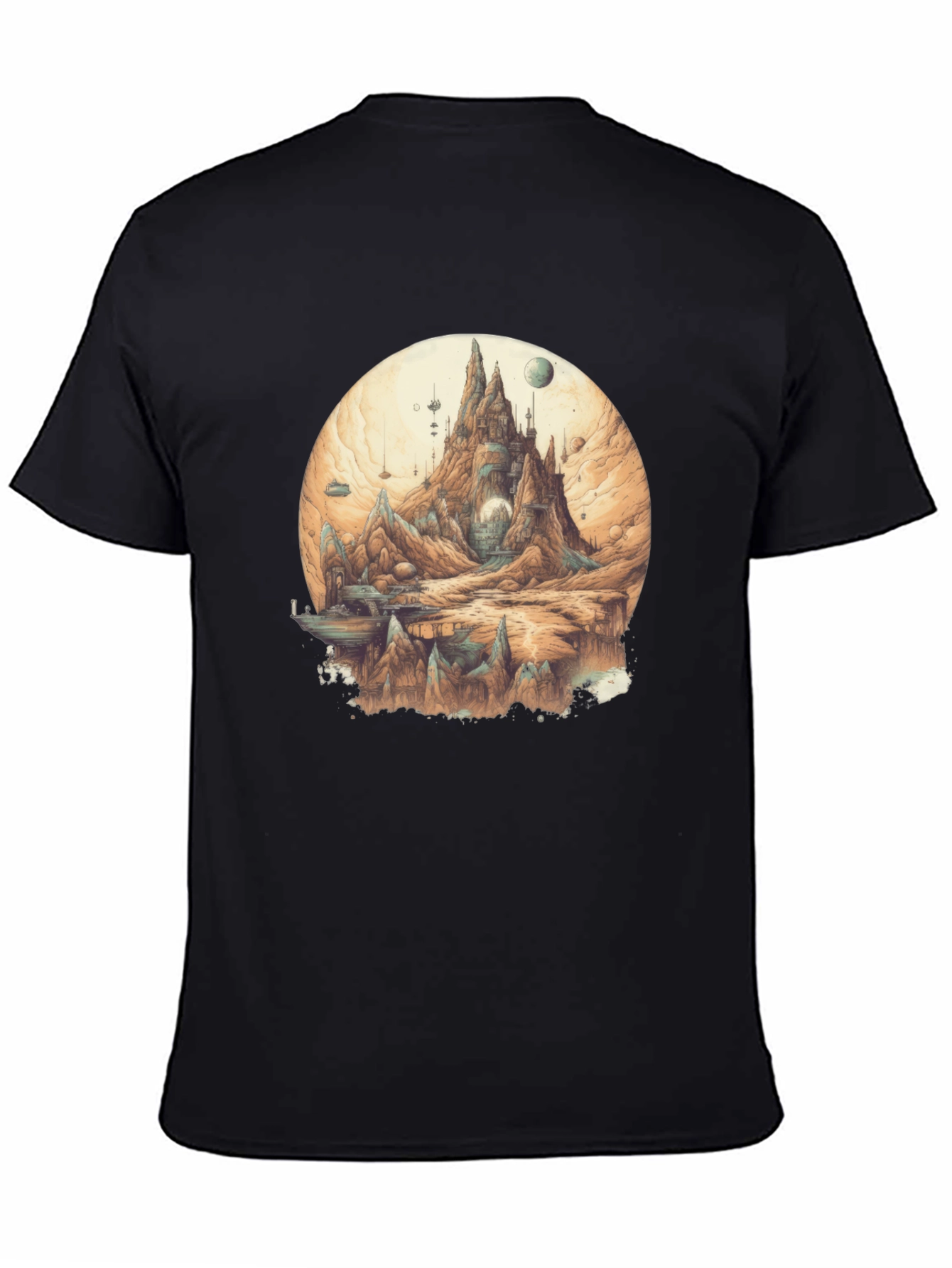 Fantasy Planetscape Graphic Tee - Unique Art T-Shirt