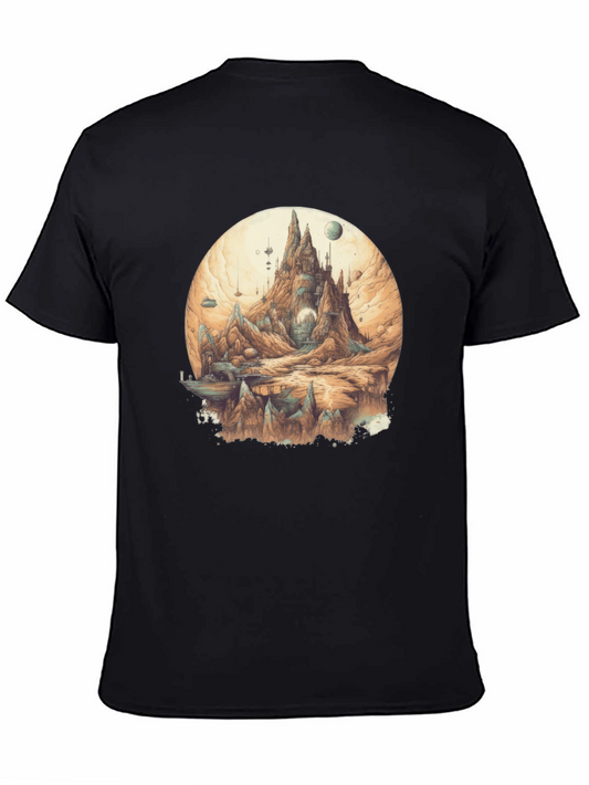 Fantasy Planetscape Graphic Tee - Unique Art T-Shirt