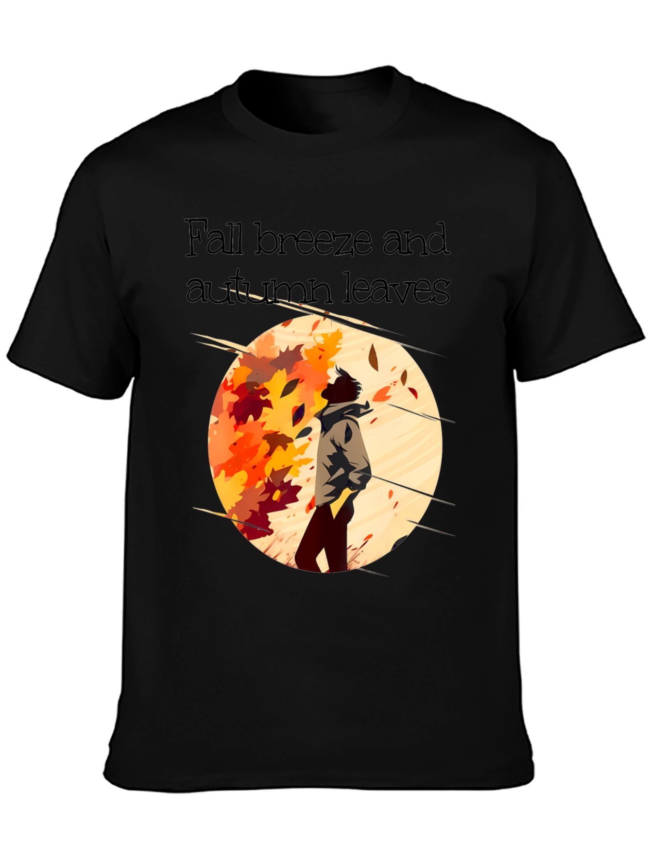 Fall Breeze Autumn Leaves Graphic Tee
