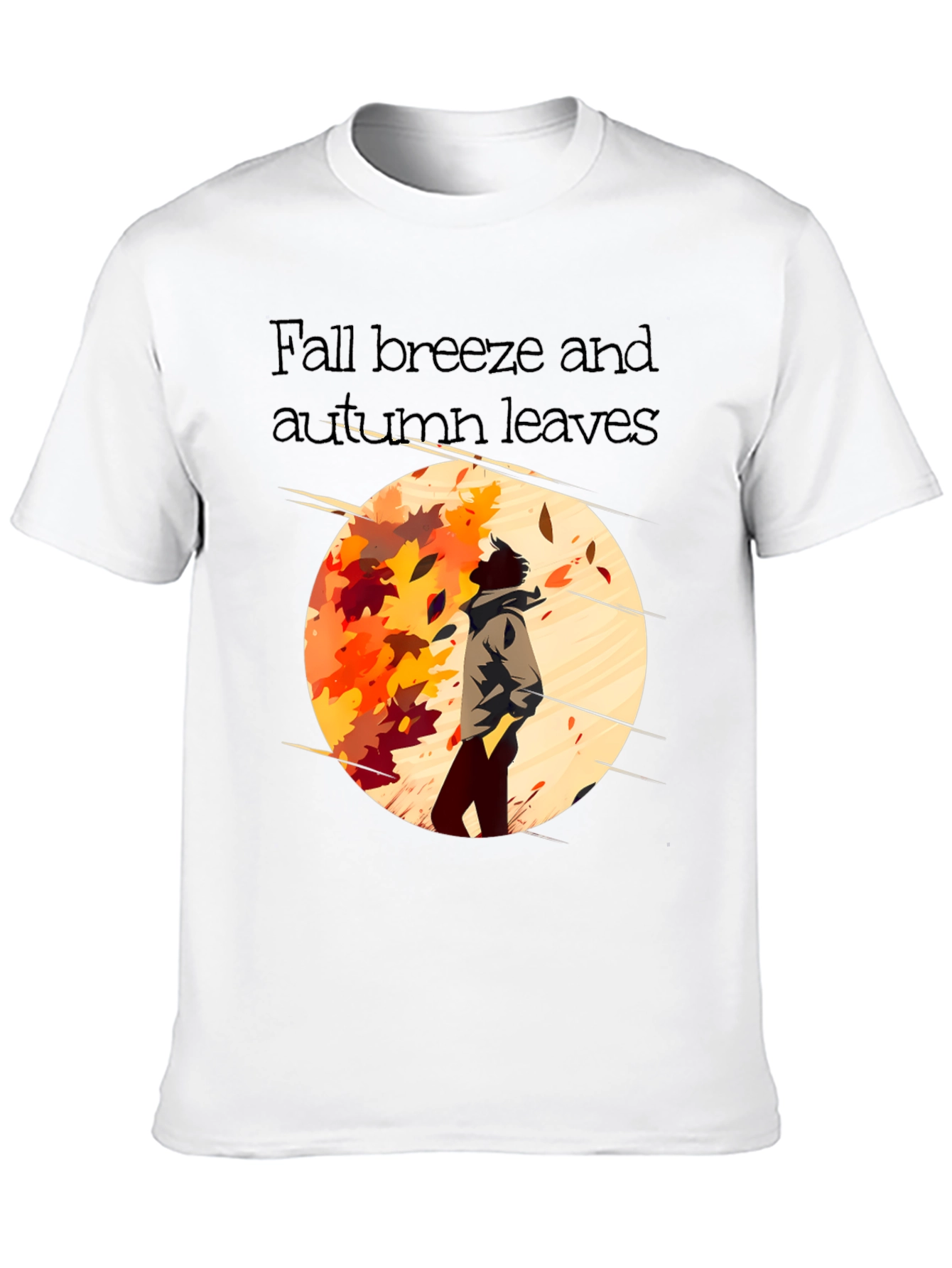 Fall Breeze Autumn Leaves Graphic Tee