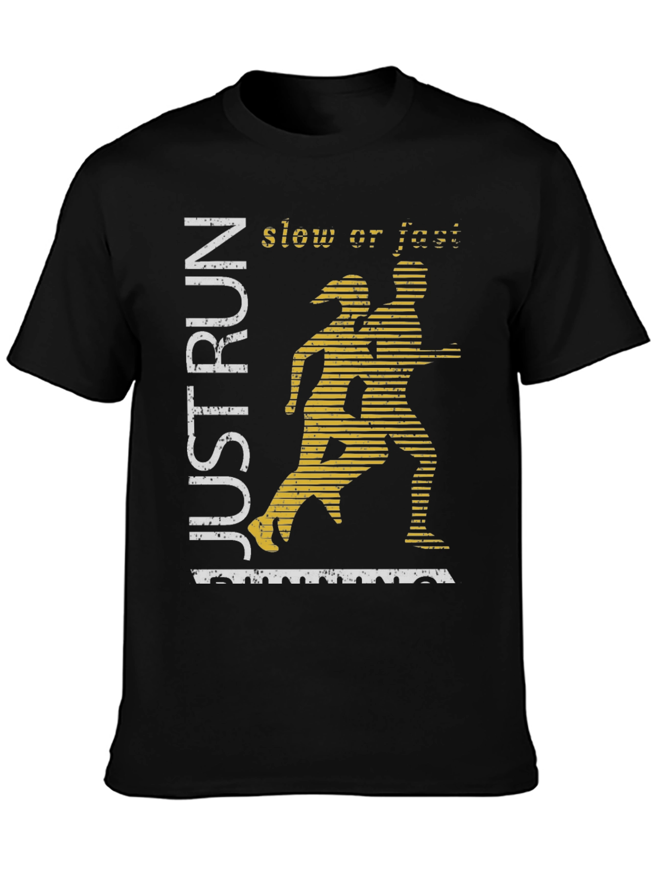 Just Run Graphic Tee - Mens Black Running Shirt