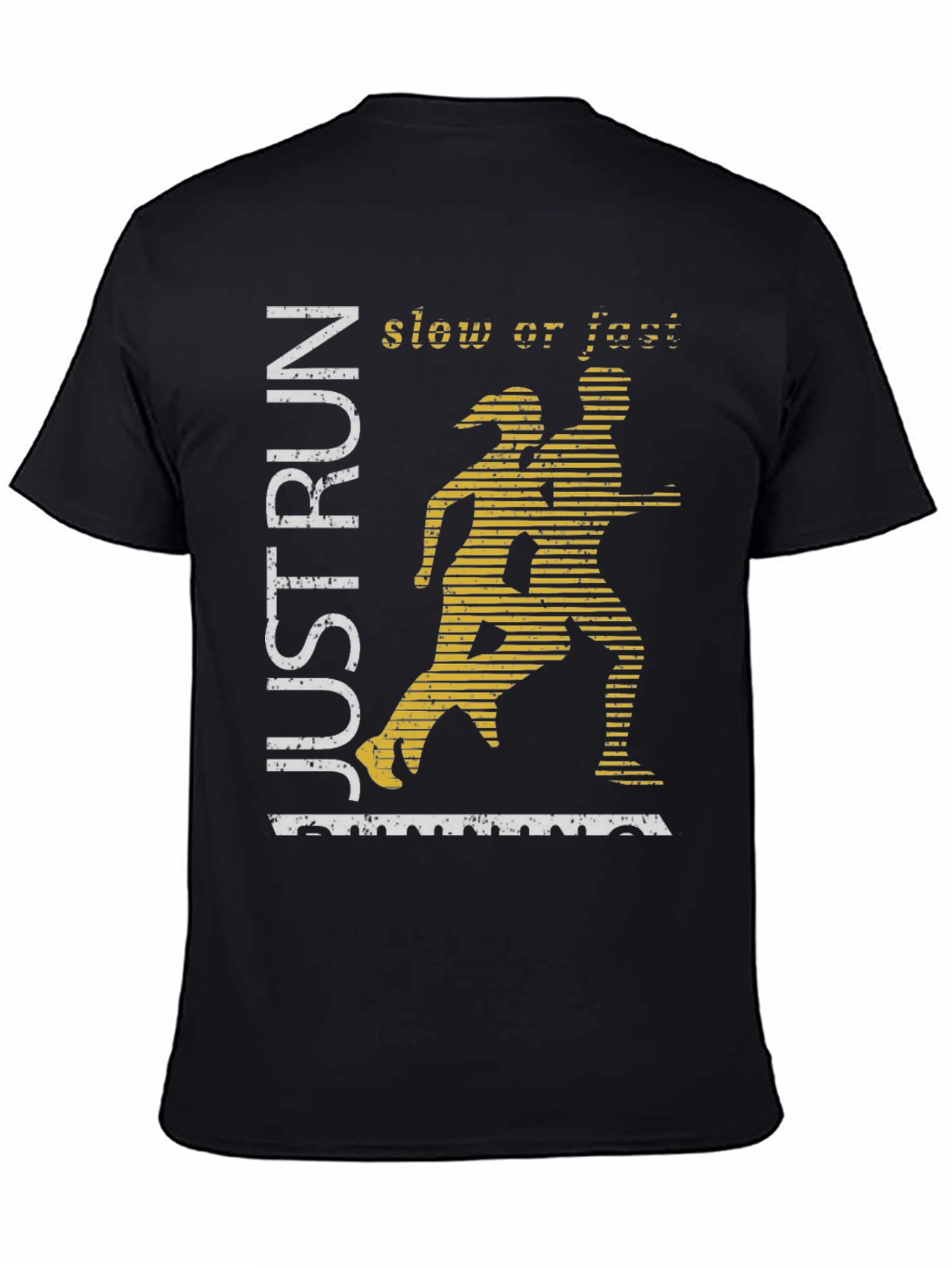 Just Run Graphic Tee - Mens Black Running Shirt