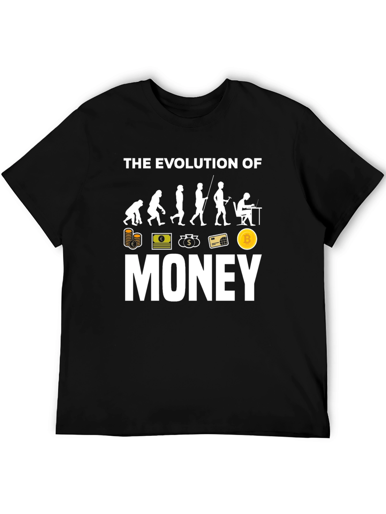 Evolution of Money Black Graphic Tee