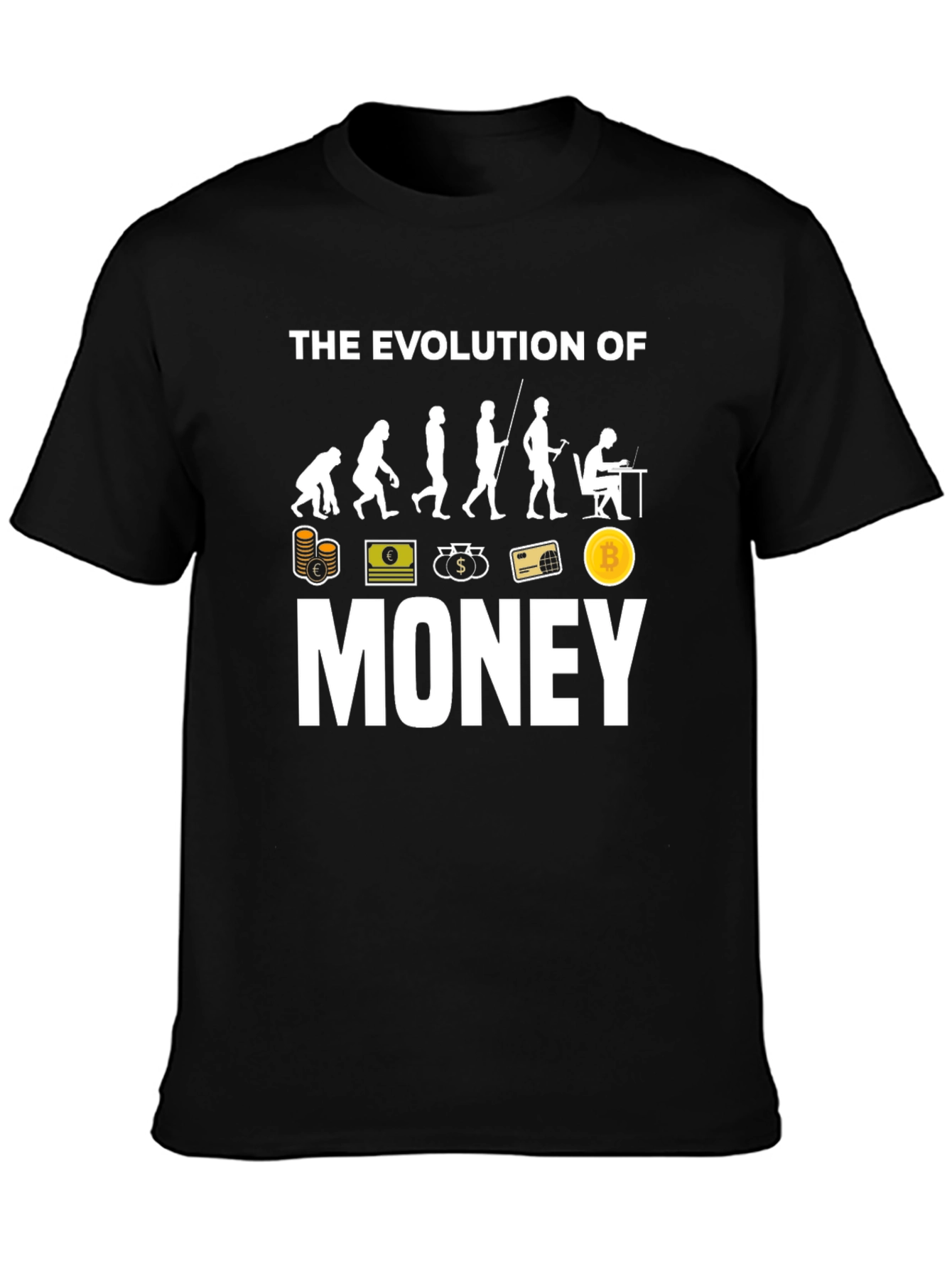 Evolution of Money Black Graphic Tee