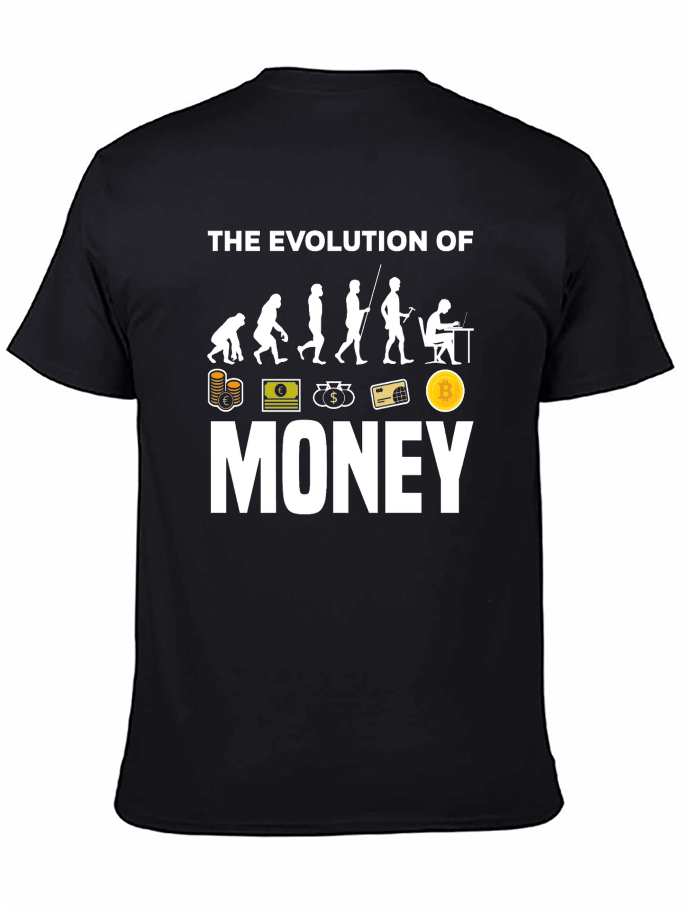 Evolution of Money Black Graphic Tee