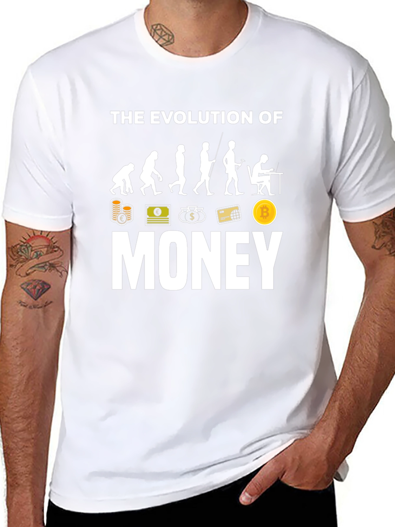 Evolution of Money Black Graphic Tee