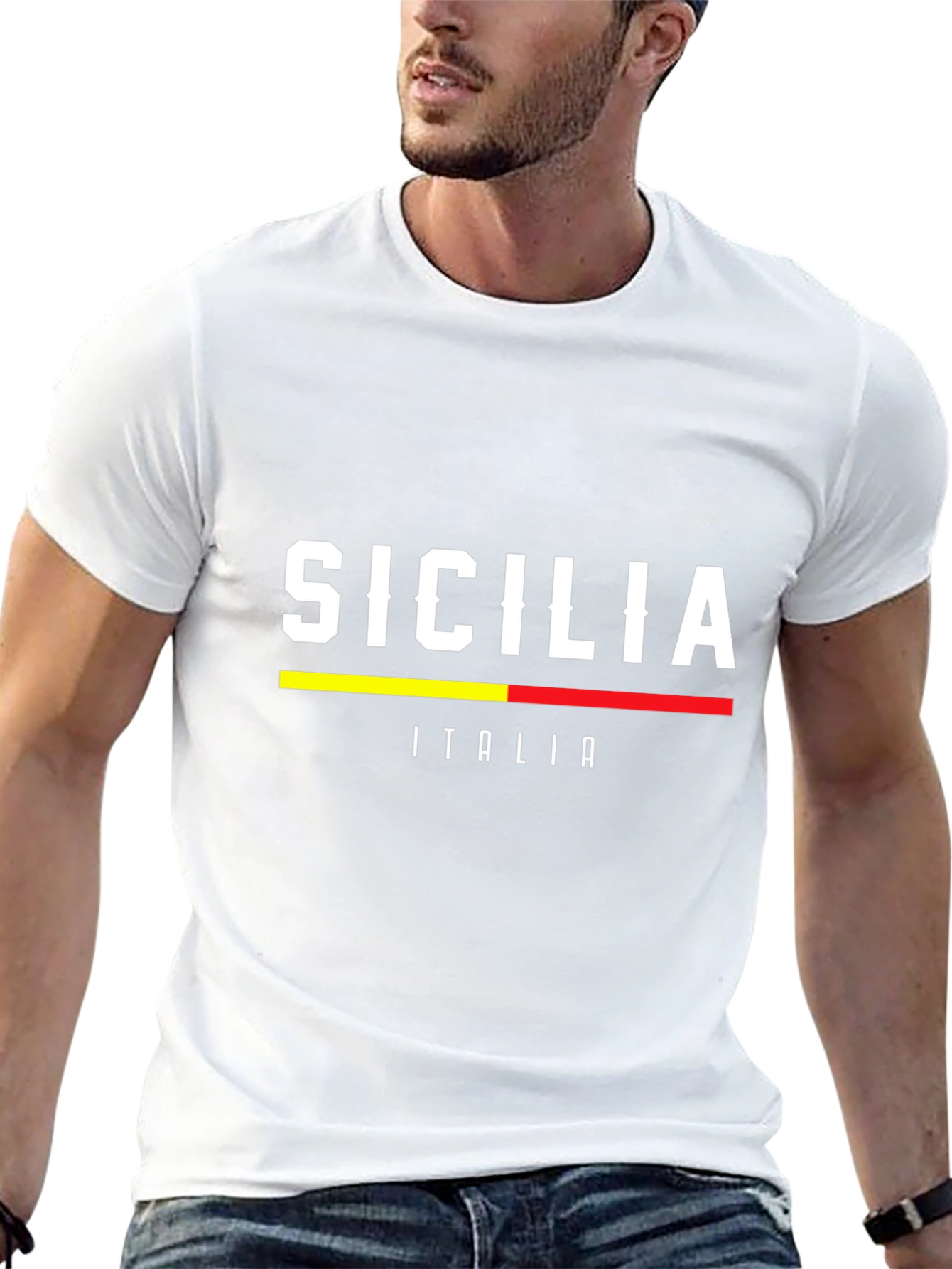 Sicilia Italia Graphic Tee - Black T-Shirt