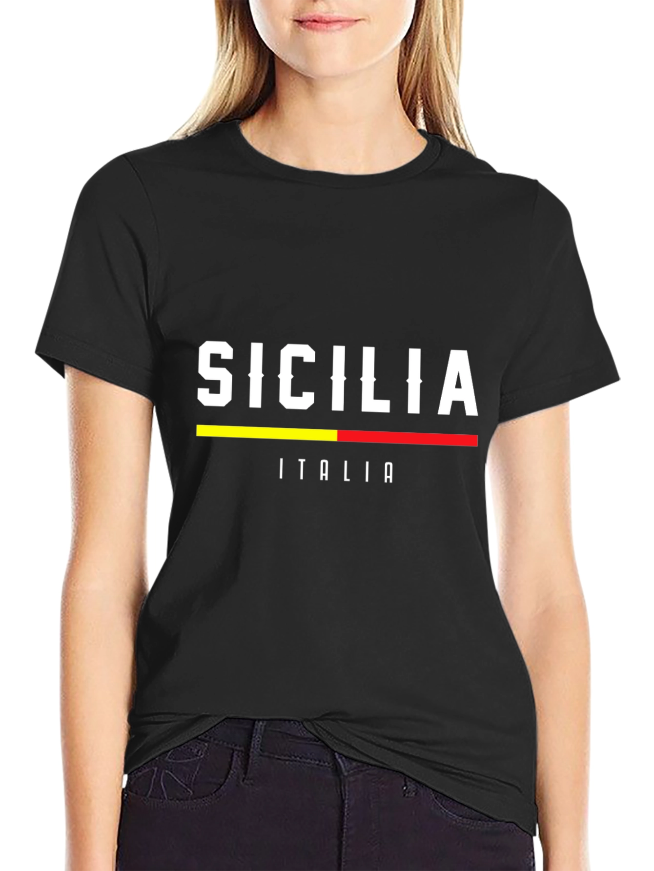 Sicilia Italia Graphic Tee - Black T-Shirt