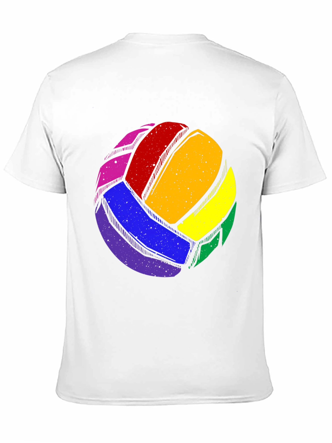 Rainbow Volleyball Graphic Tee - Pride Sportswear