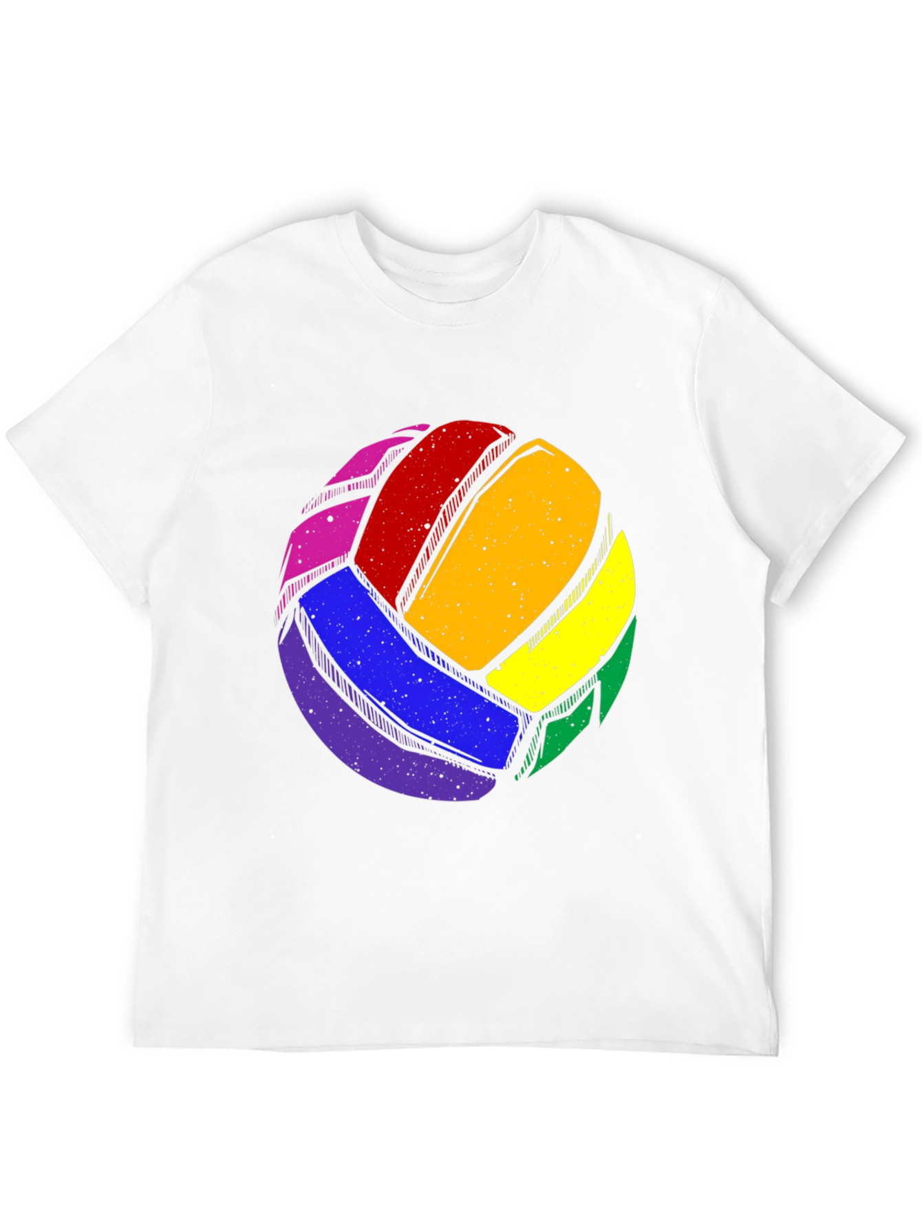 Rainbow Volleyball Graphic Tee - Pride Sportswear