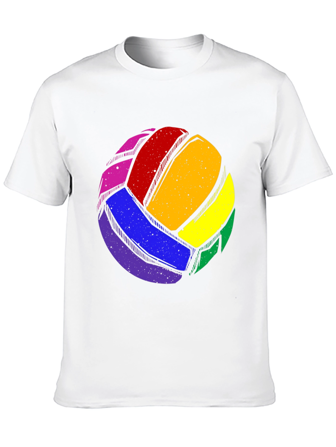 Rainbow Volleyball Graphic Tee - Pride Sportswear