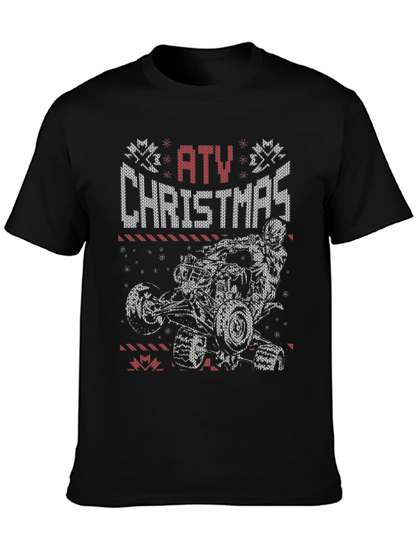ATV Christmas Sweater T-Shirt - Black