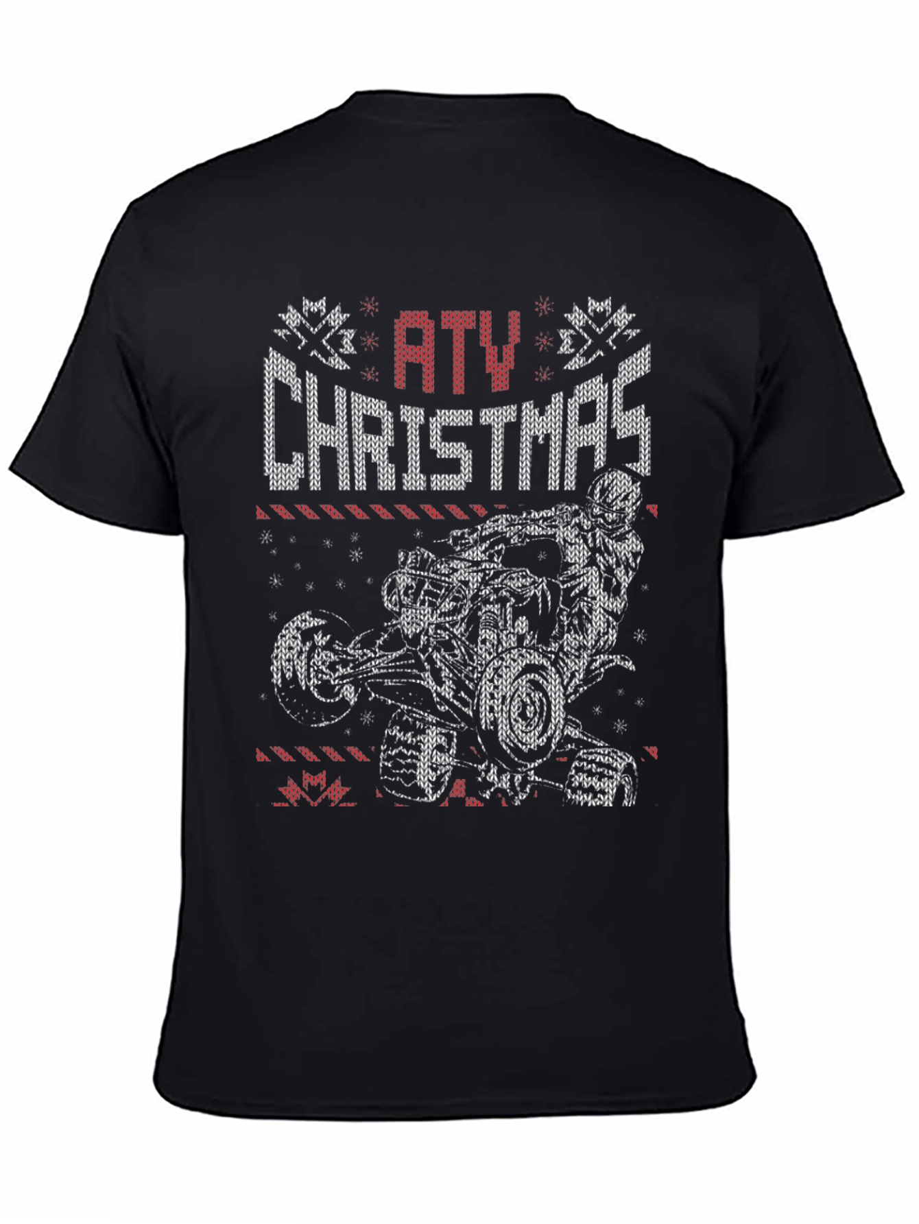 ATV Christmas Sweater T-Shirt - Black