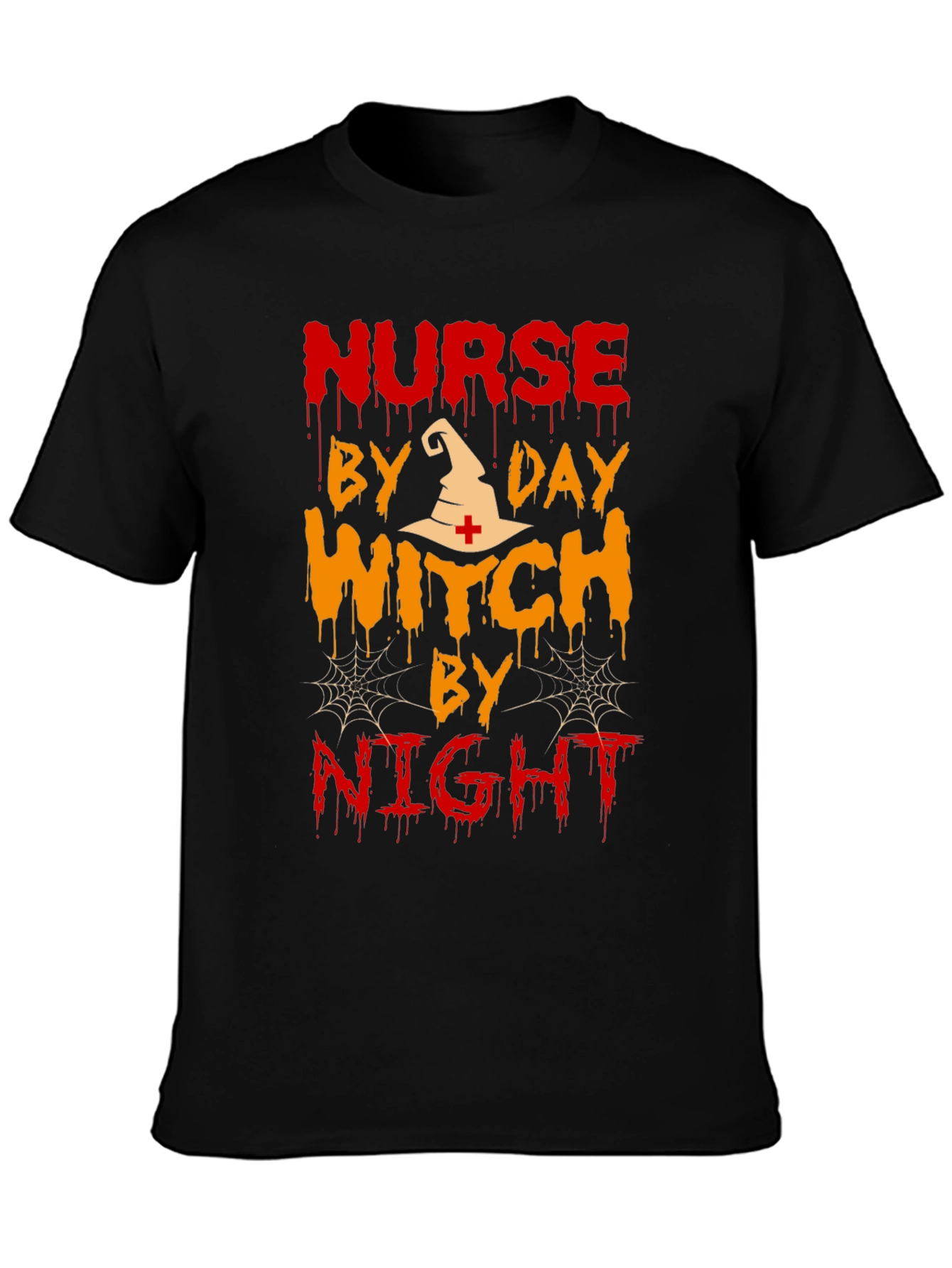 Nurse by Day Witch by Night Halloween T-Shirt