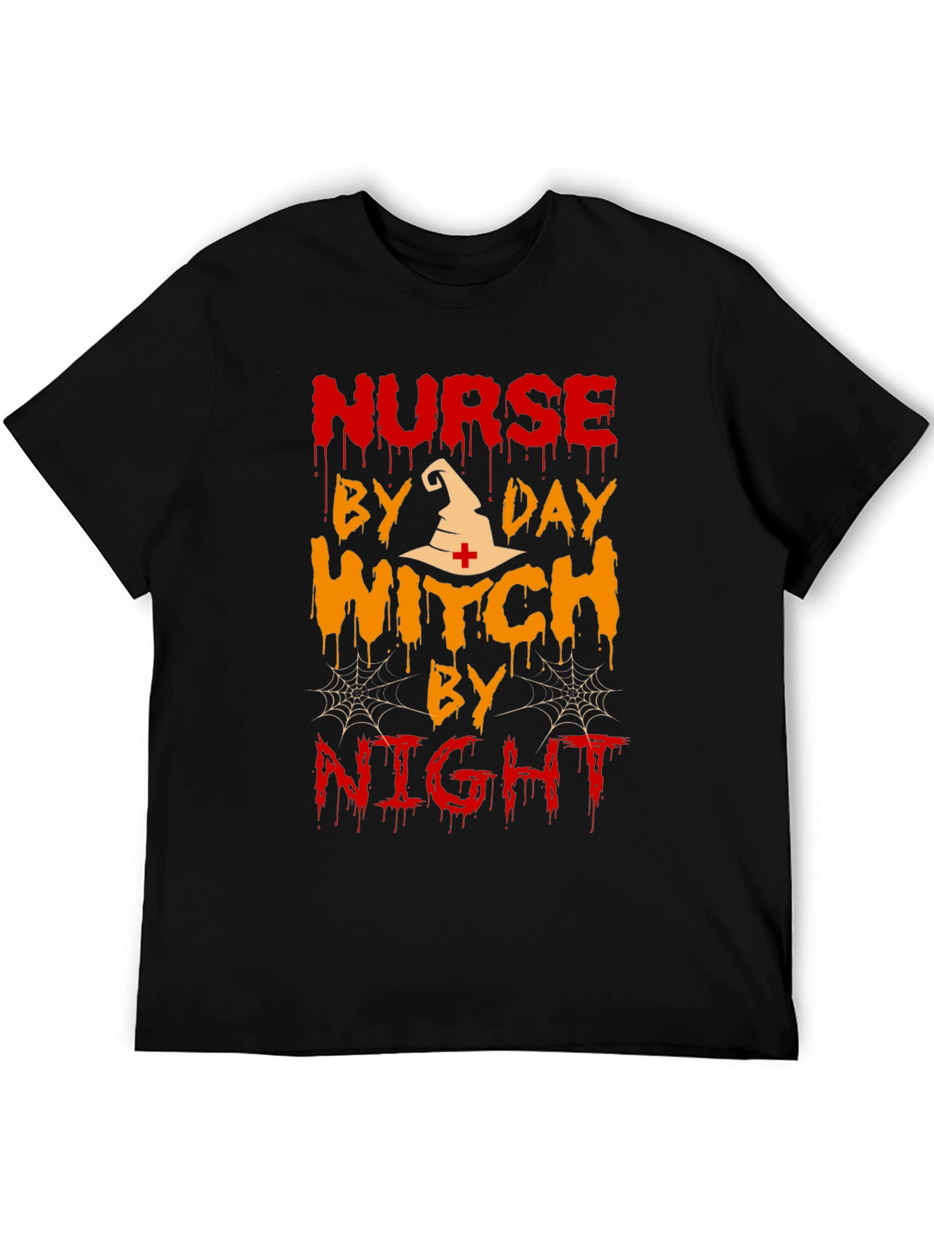 Nurse by Day Witch by Night Halloween T-Shirt