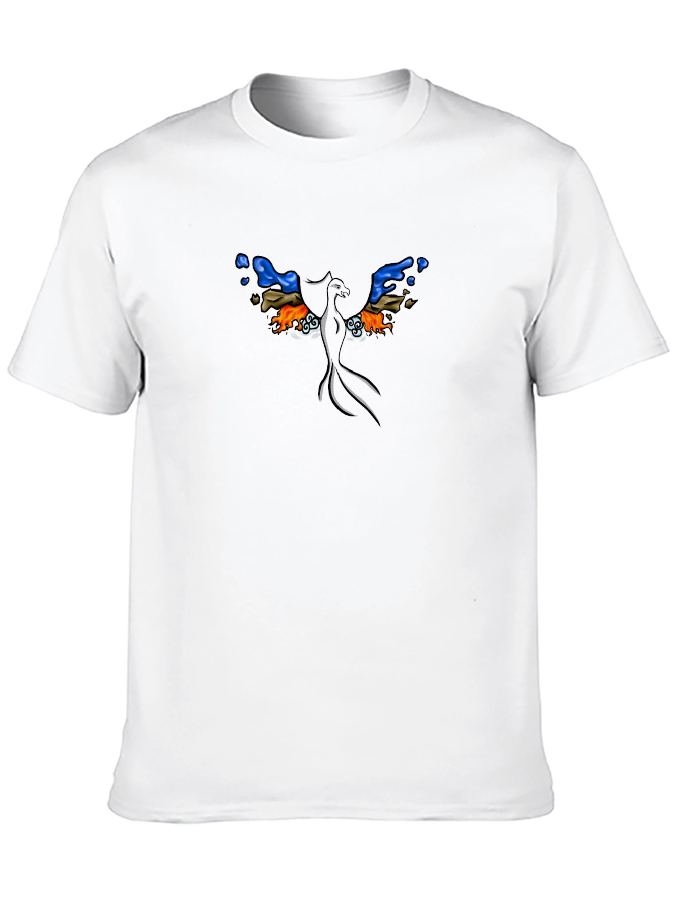 Phoenix Graphic Print Black T-Shirt