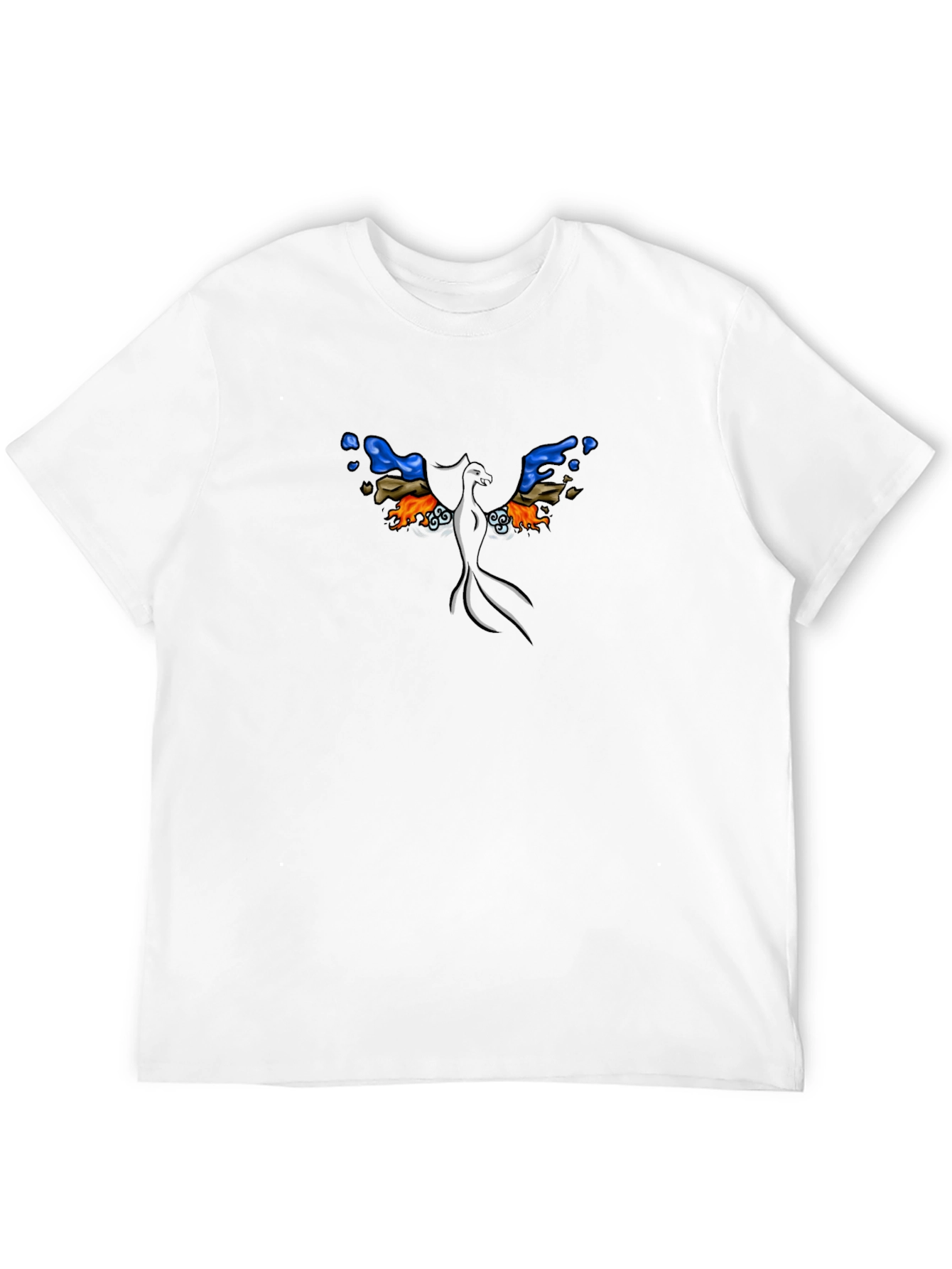 Phoenix Graphic Print Black T-Shirt