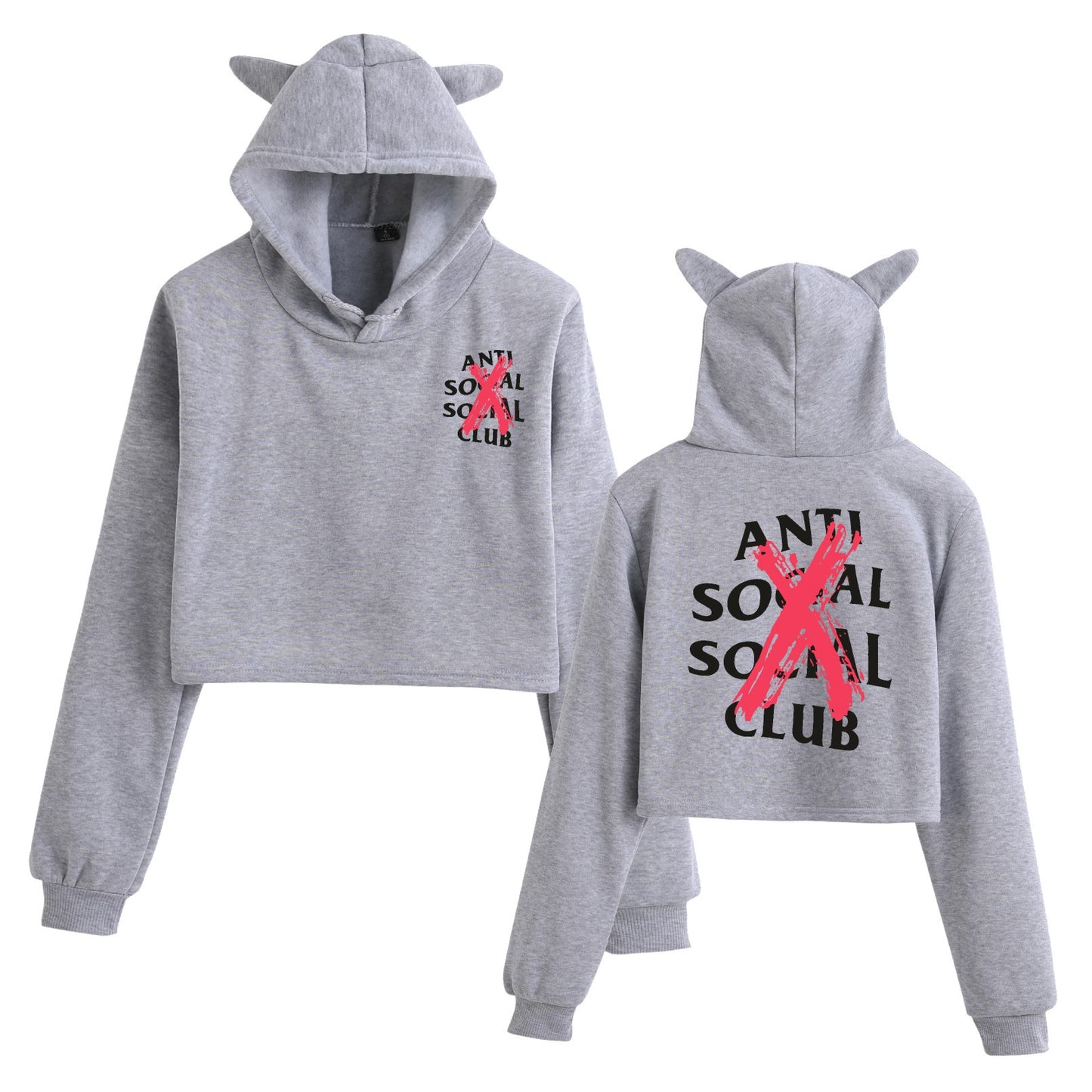 Anti Social Social Club Floral Print Student Creative Crop Top