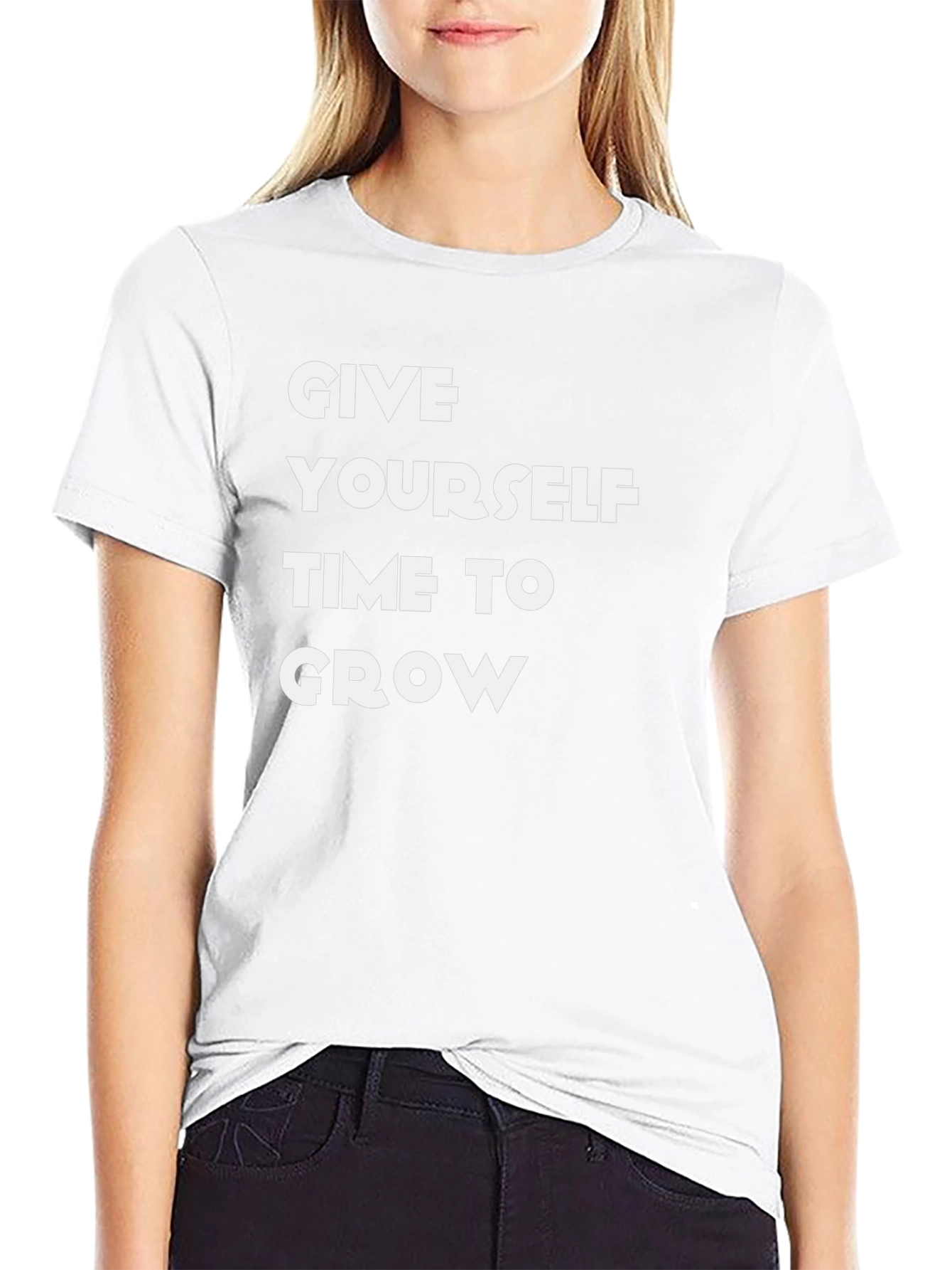 Inspirational Give Yourself Time to Grow Graphic Tee