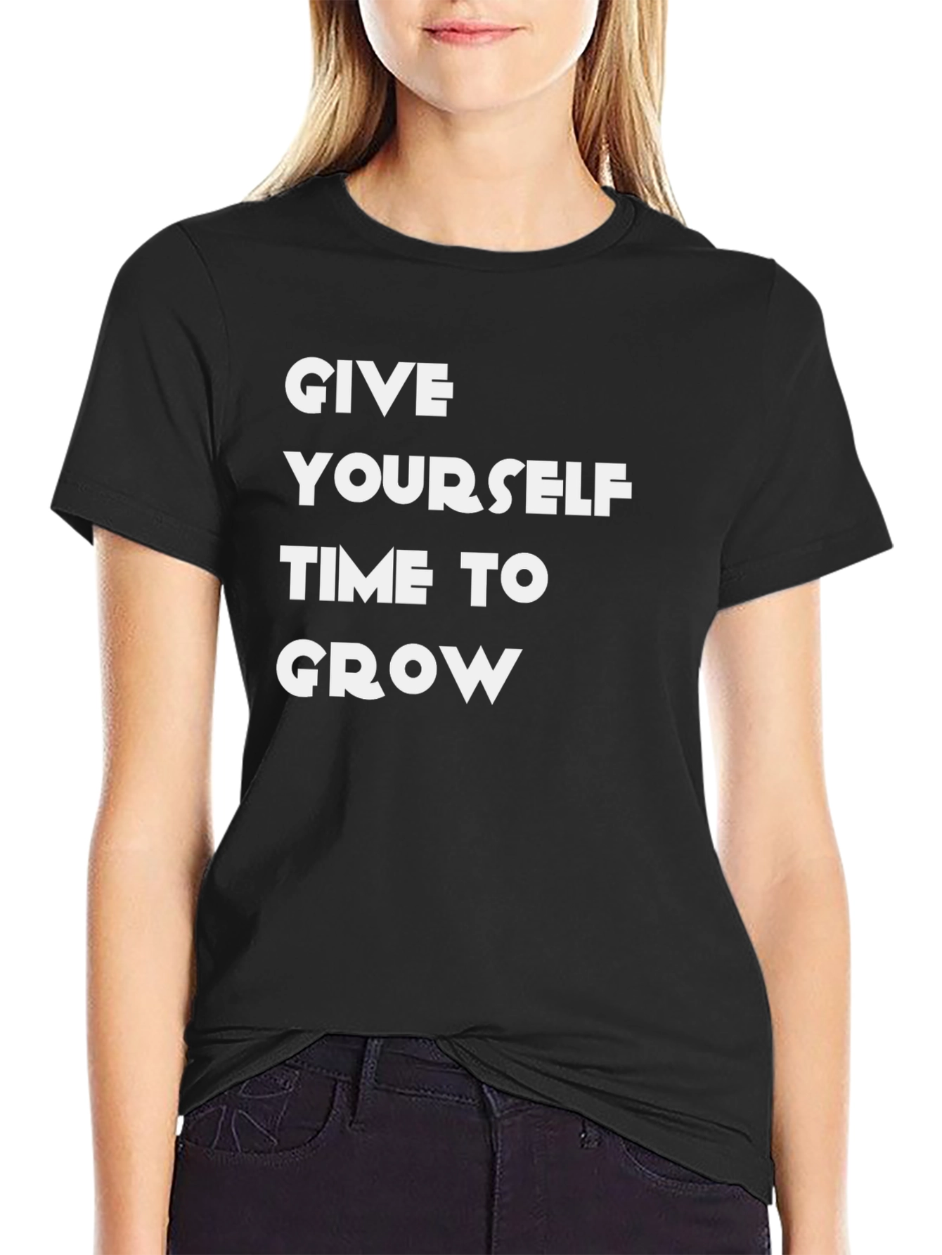 Inspirational Give Yourself Time to Grow Graphic Tee
