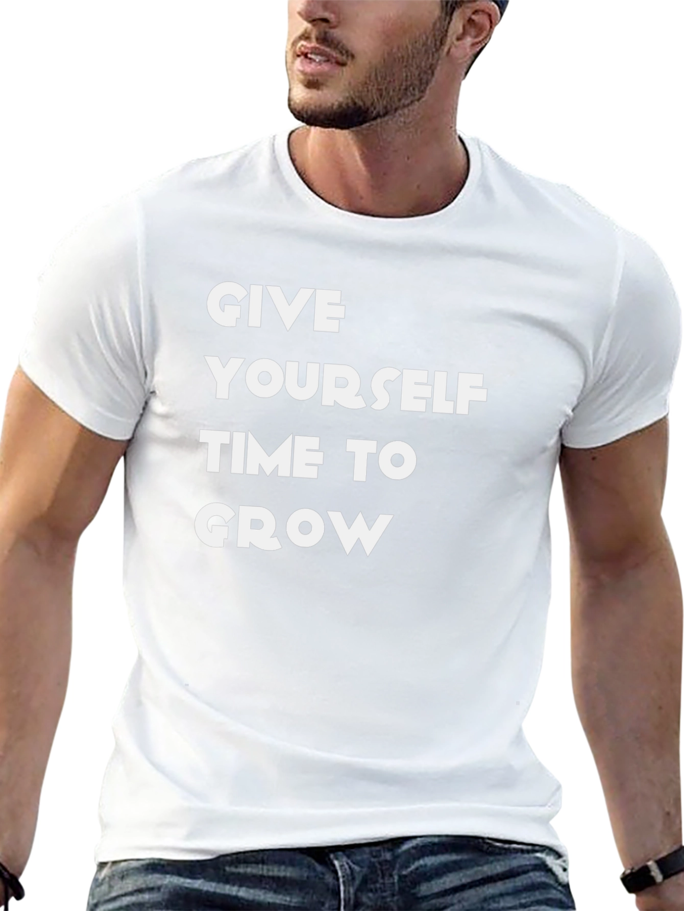 Inspirational Give Yourself Time to Grow Graphic Tee