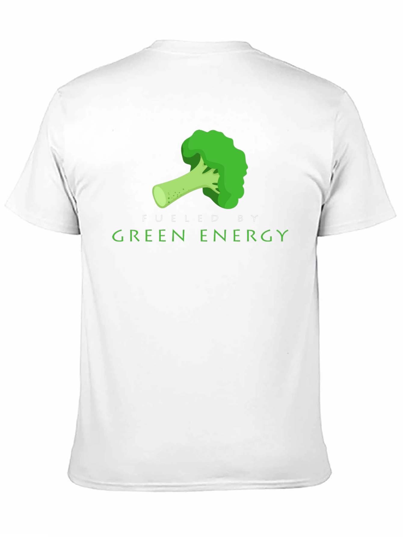 Fueled By Green Energy Broccoli Graphic T-Shirt