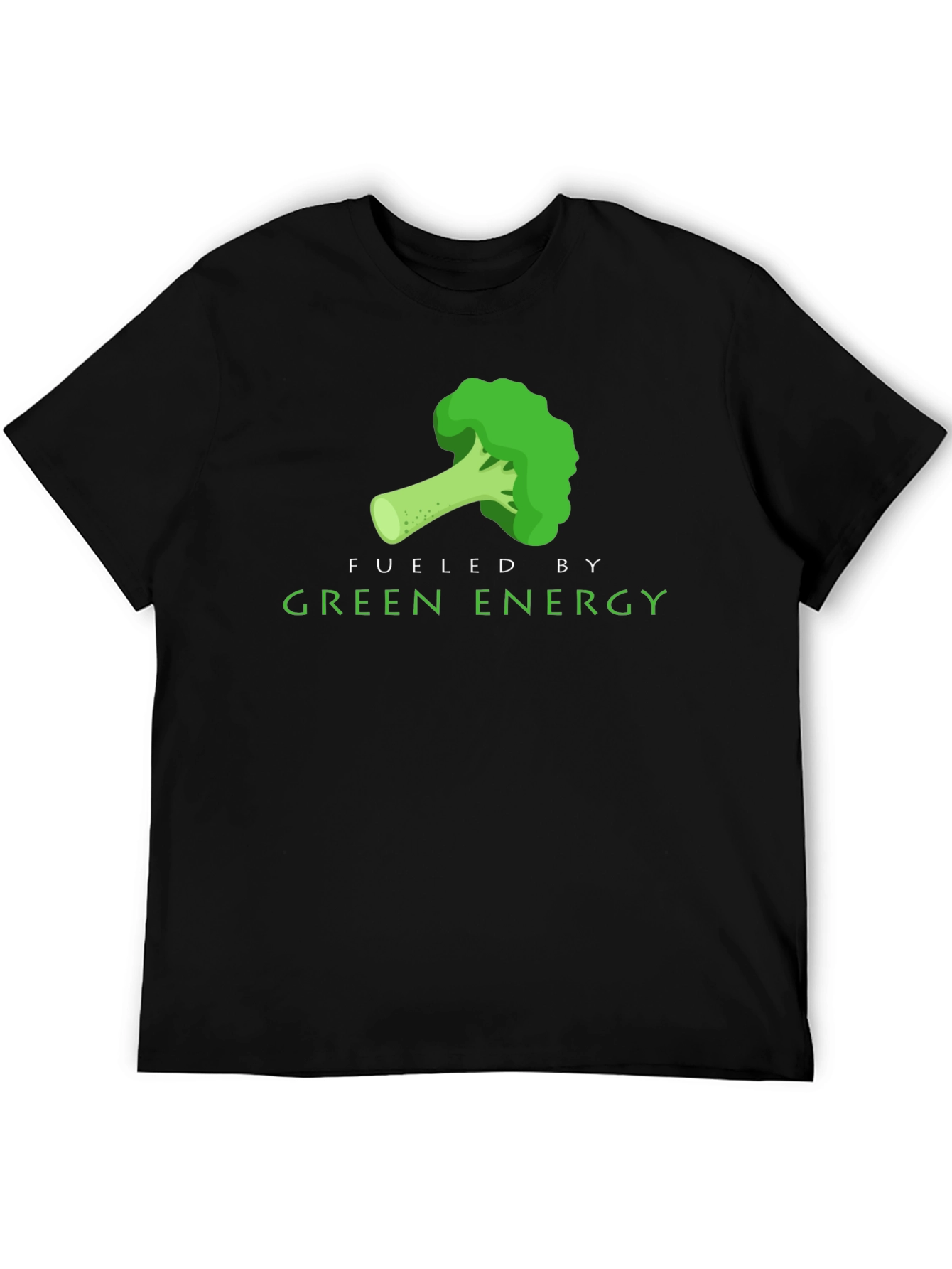 Fueled By Green Energy Broccoli Graphic T-Shirt
