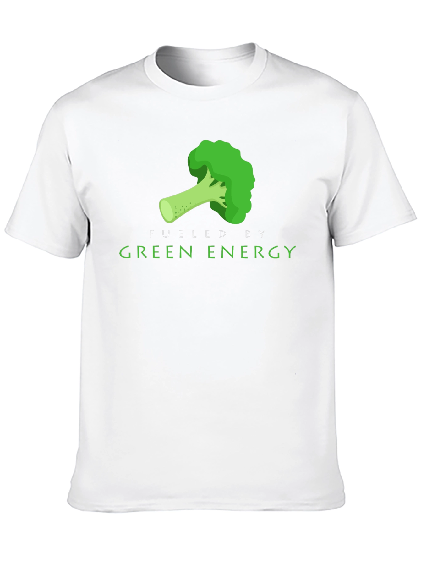 Fueled By Green Energy Broccoli Graphic T-Shirt