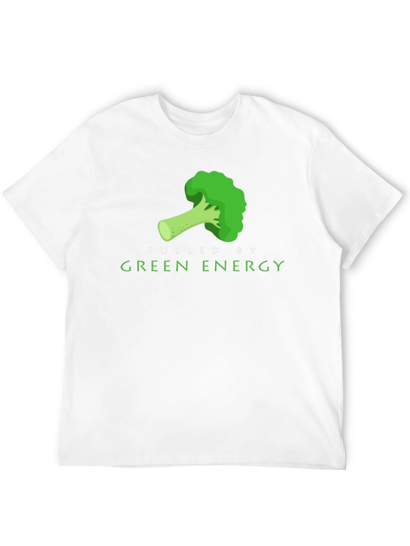 Fueled By Green Energy Broccoli Graphic T-Shirt