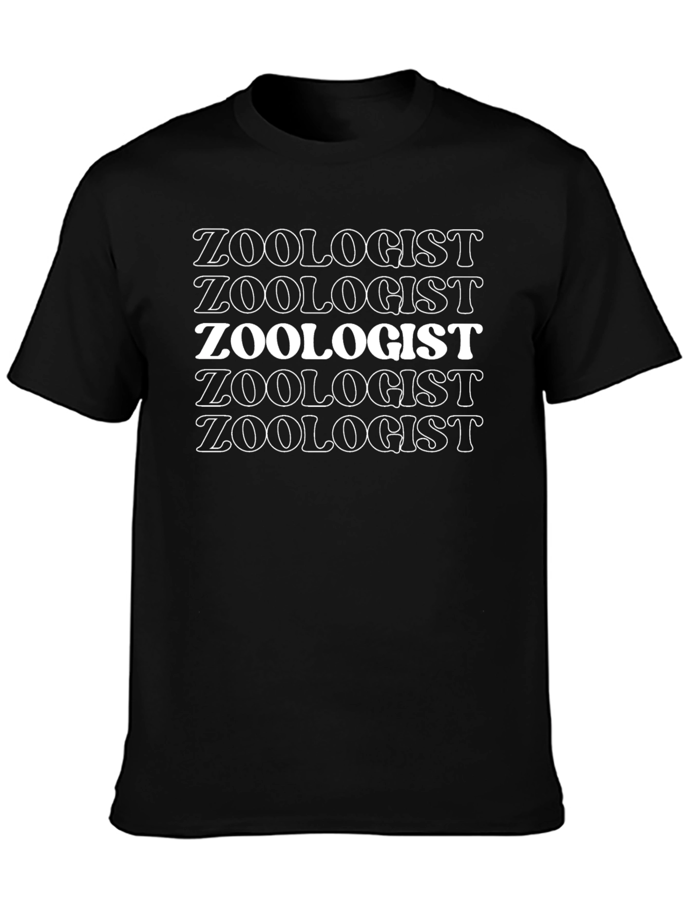 Zoologist Text Graphic Tee - Black