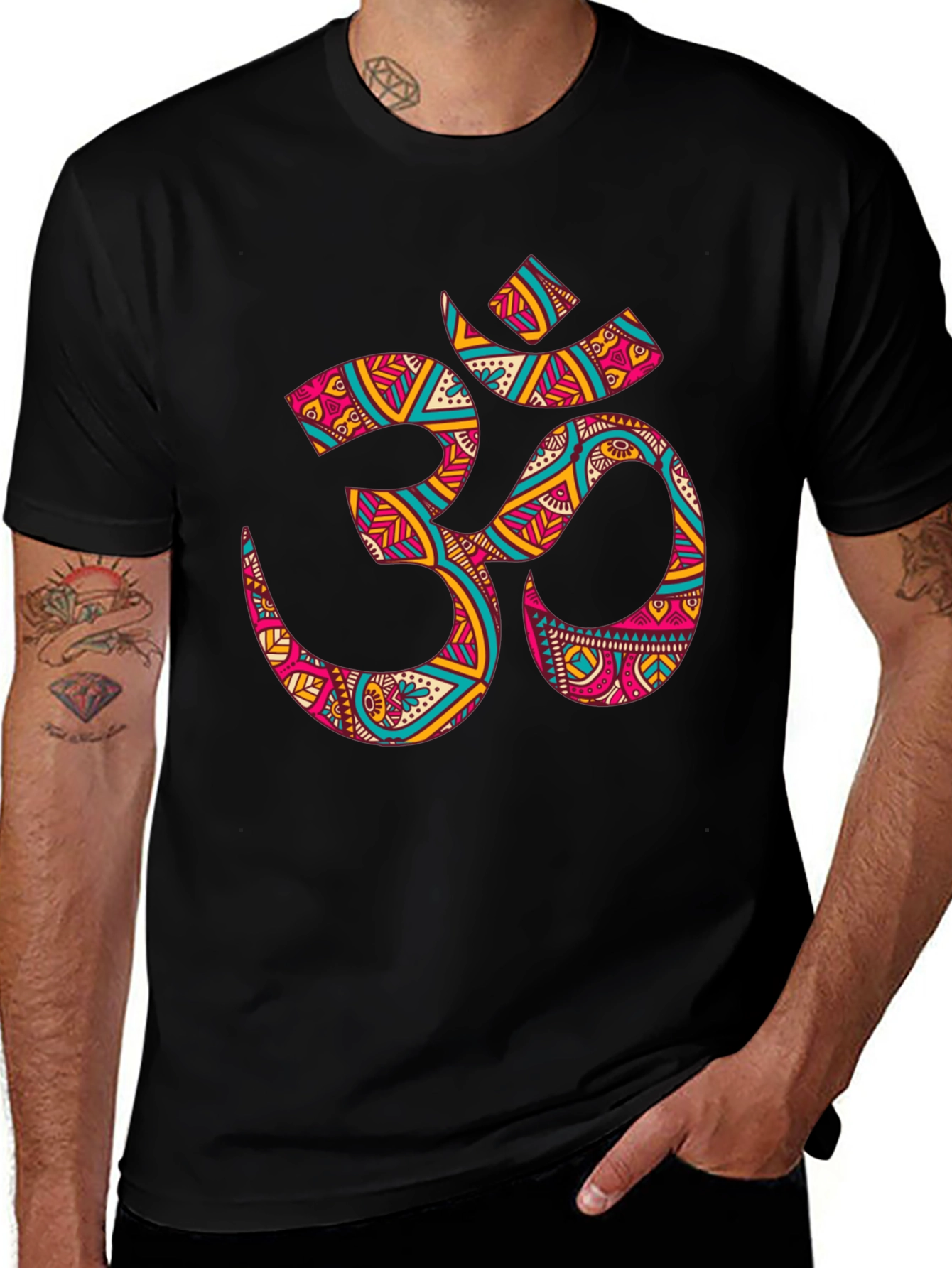 Om Symbol Graphic Tee - Black