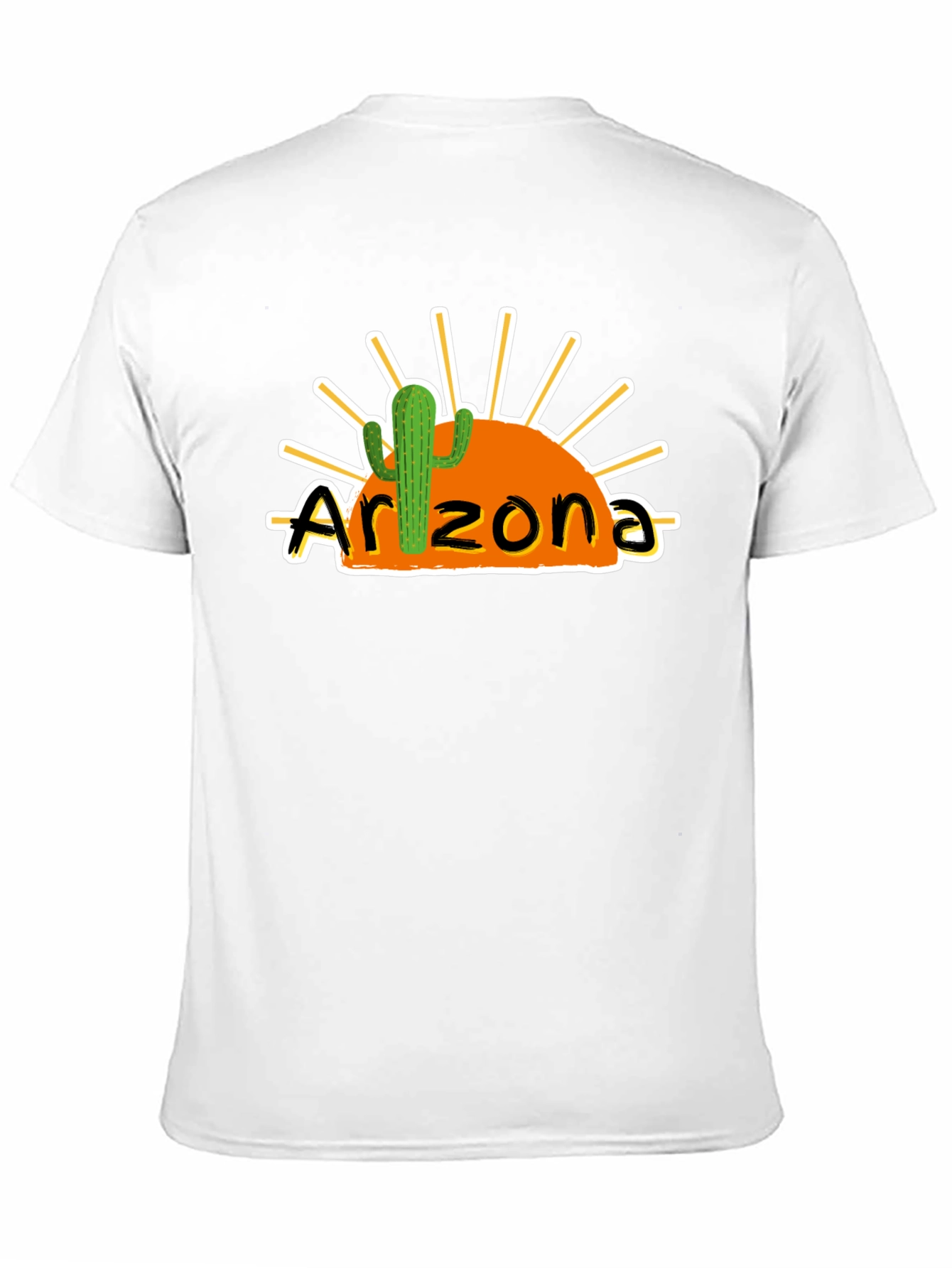 Arizona Sunset Cactus Black Graphic Tee