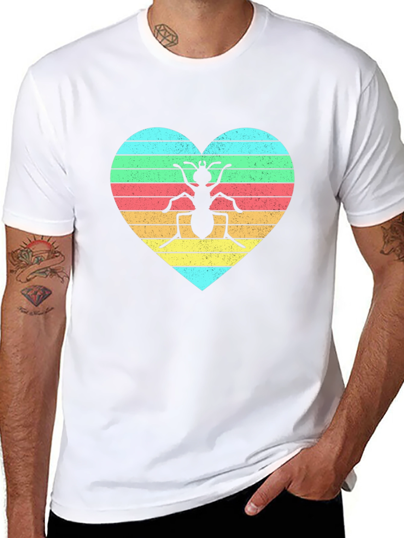 Ant Heart T-Shirt - Fun Graphic Tee