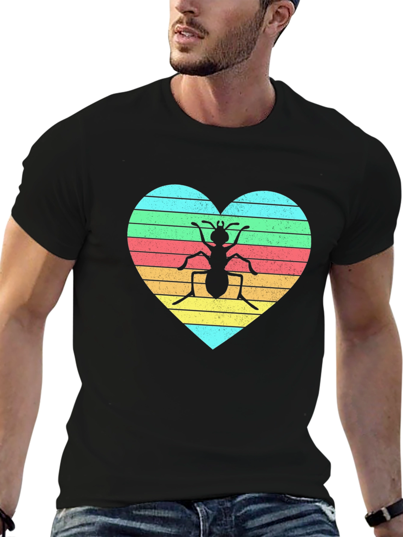 Ant Heart T-Shirt - Fun Graphic Tee