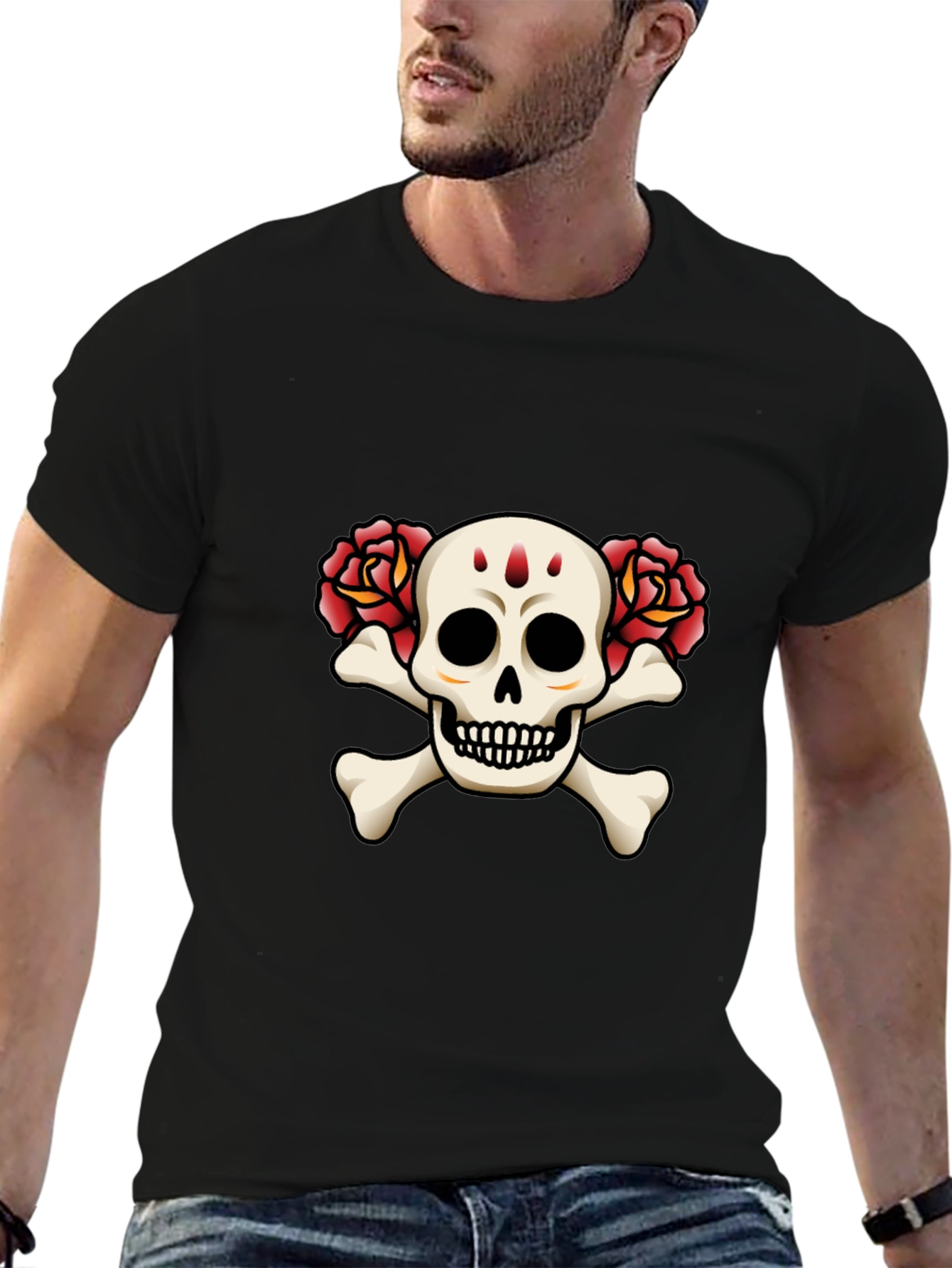 Skull and Roses Graphic Tee