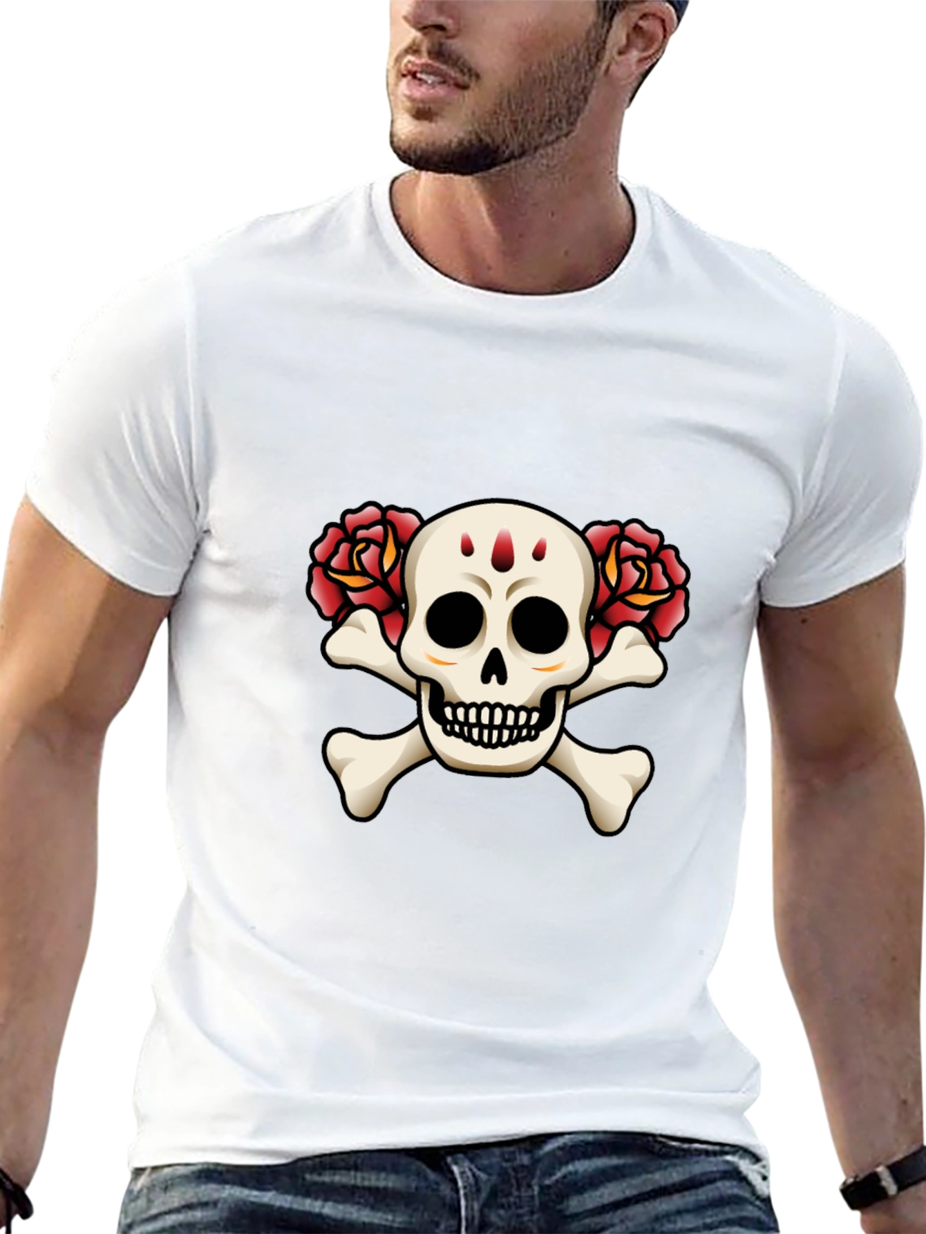 Skull and Roses Graphic Tee