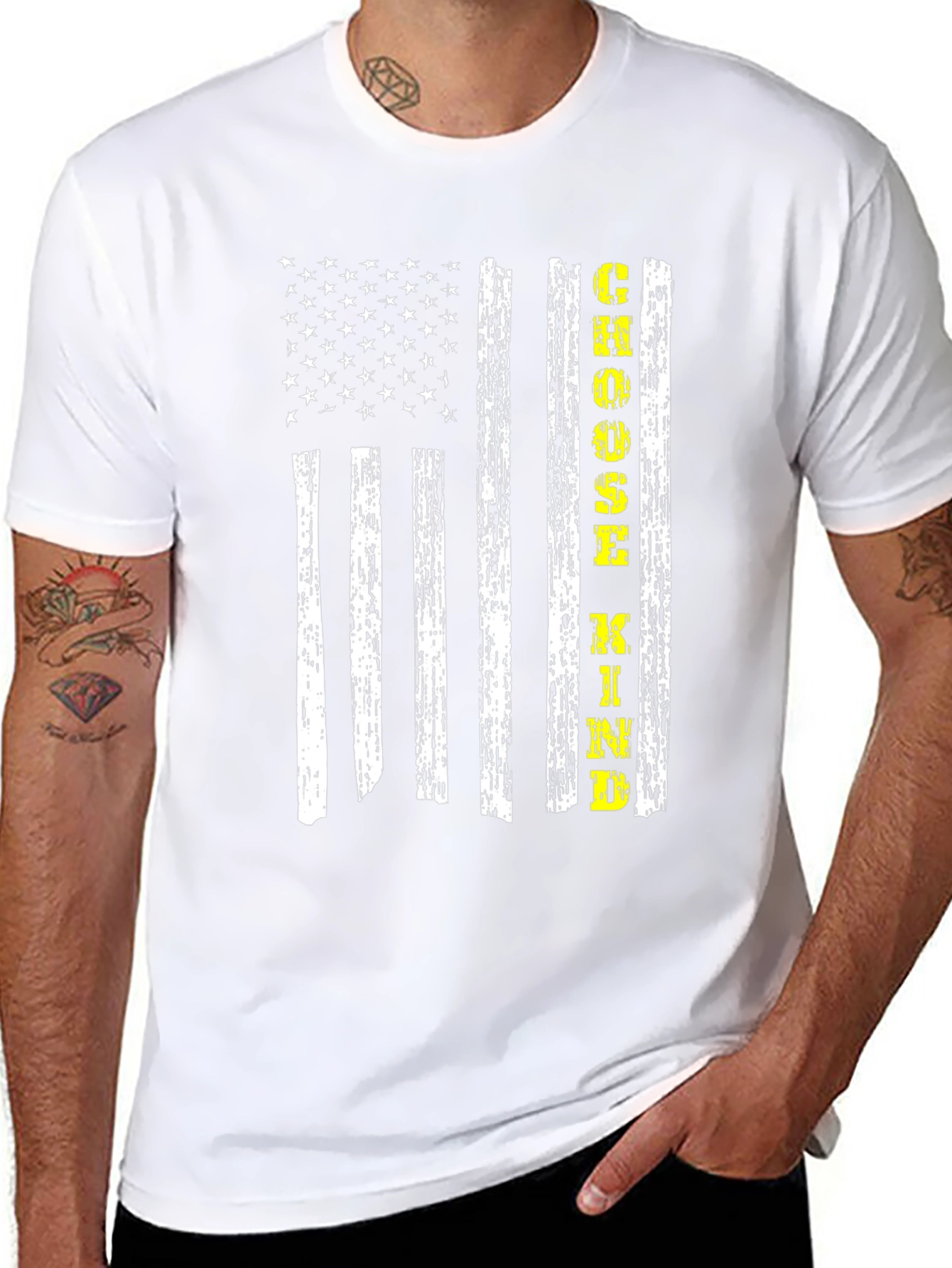 Choose Kind American Flag T-Shirt