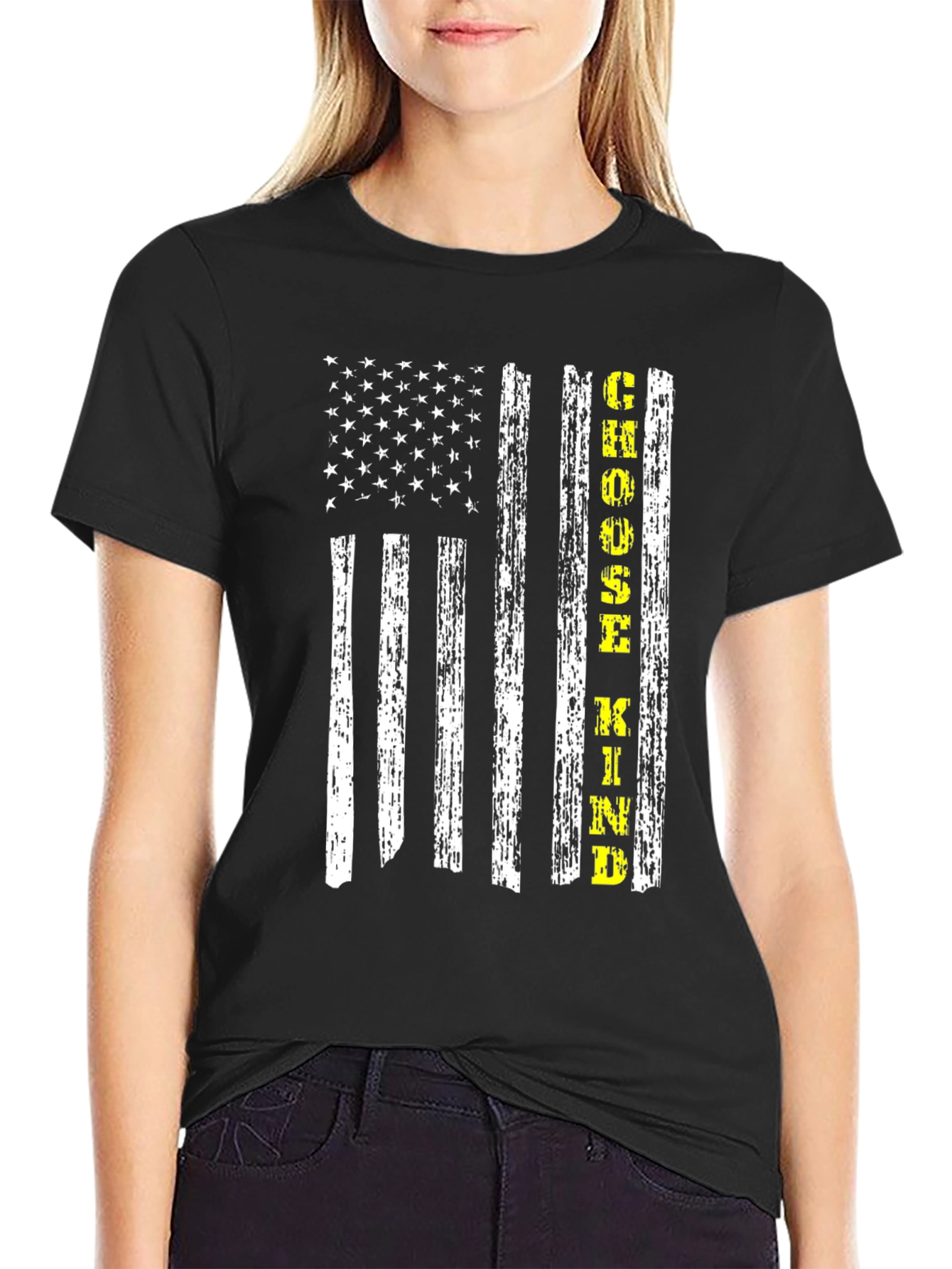 Choose Kind American Flag T-Shirt