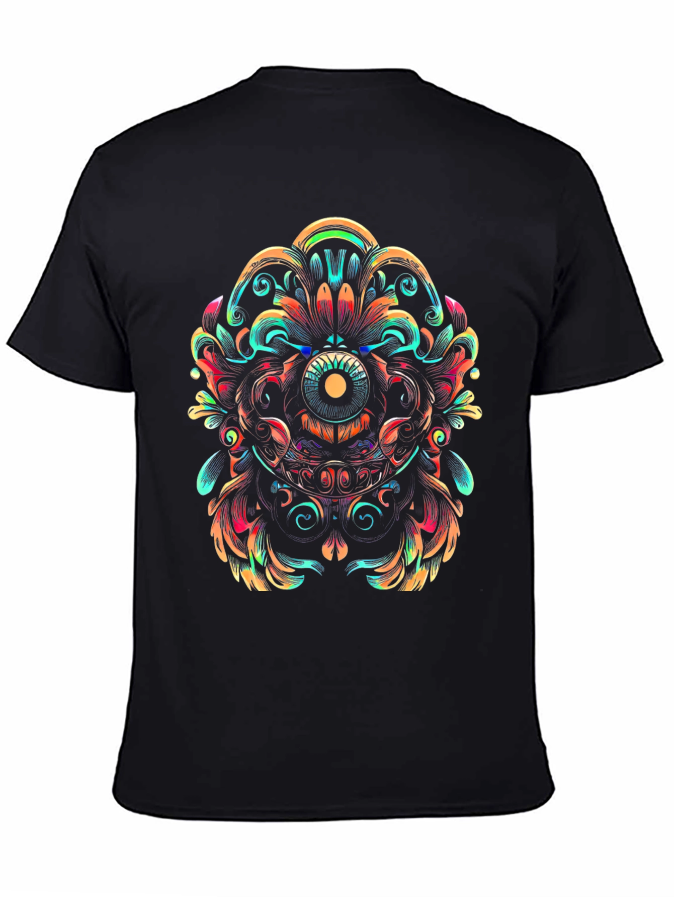 Eye Mandala Graphic Black T-Shirt